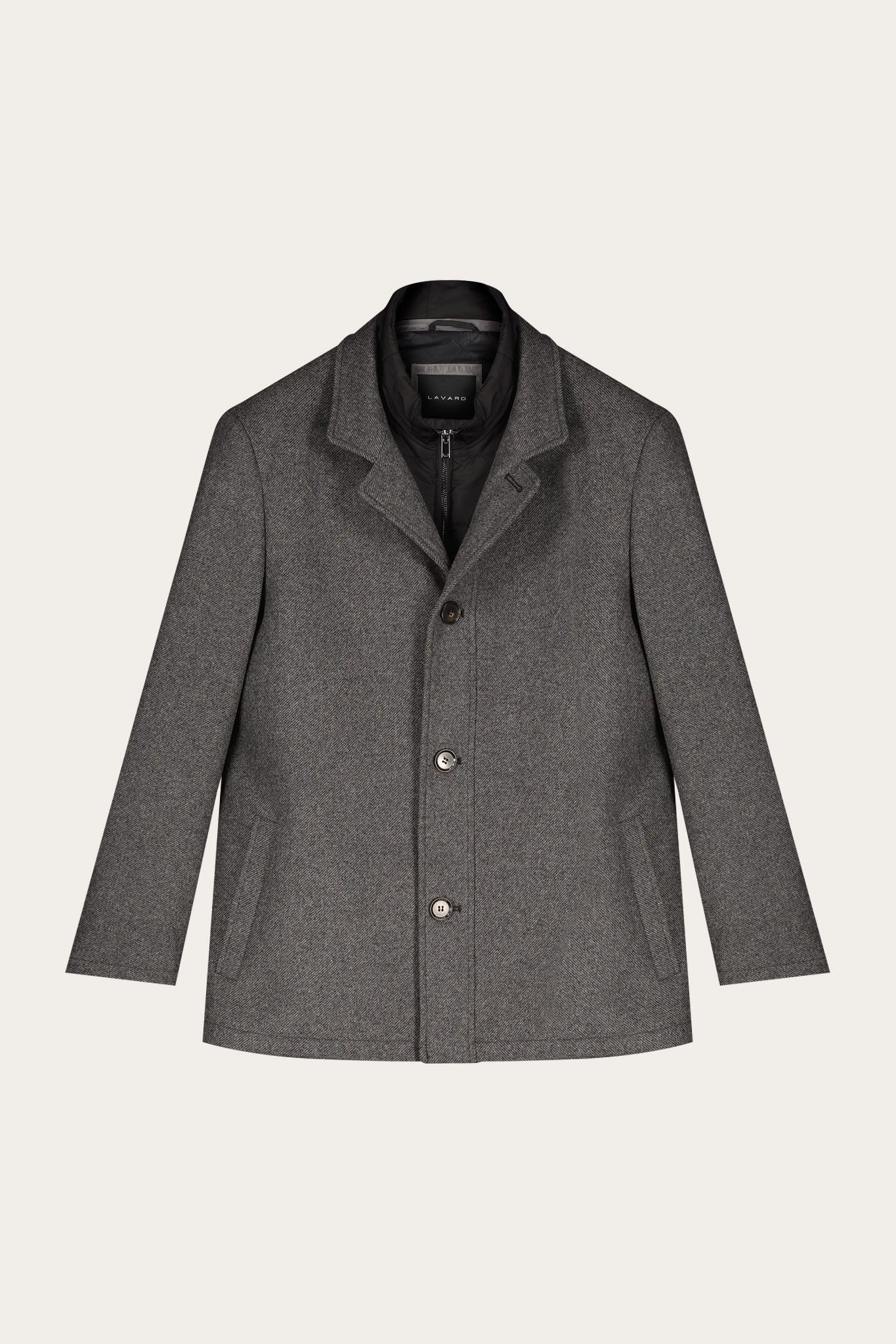 Szara kurtka męski z wełną 20053