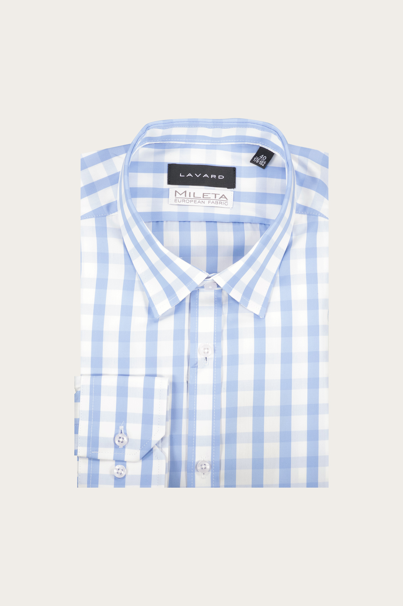 Biało-niebieska koszula męska slim 93566