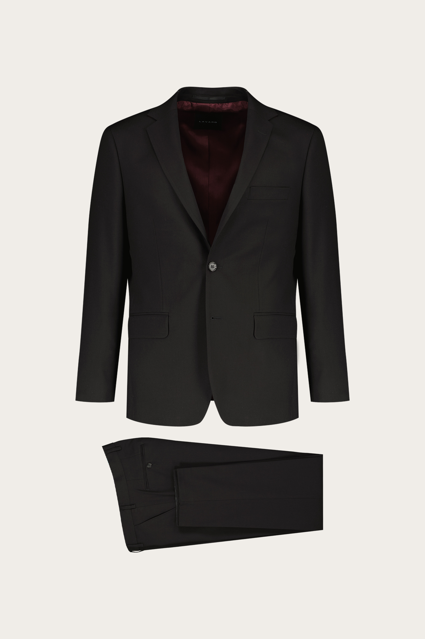 Jednorzędowy czarny garnitur męski slim 35490