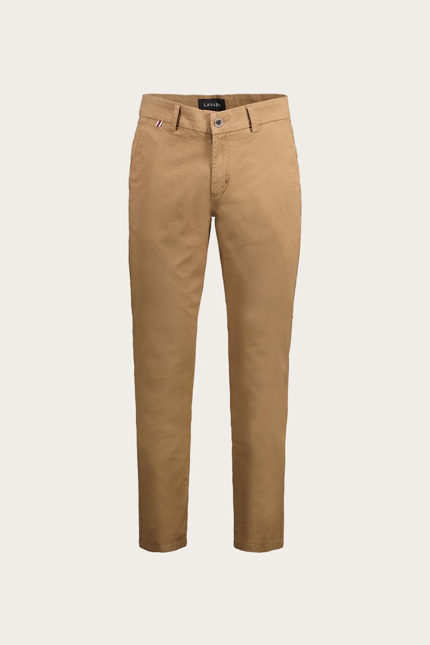 Beżowe spodnie męskie typu chinos 64179