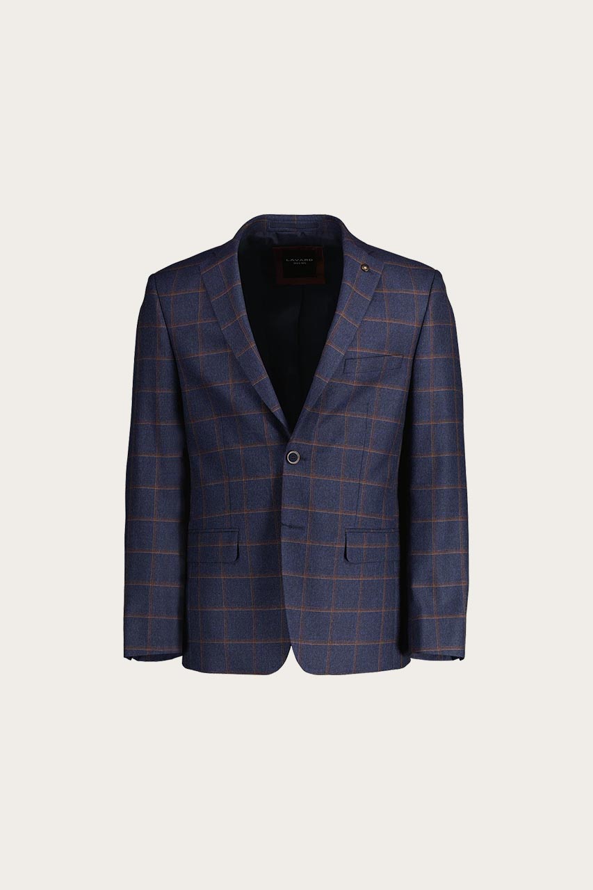 Granatowa marynarka w kratę 45237