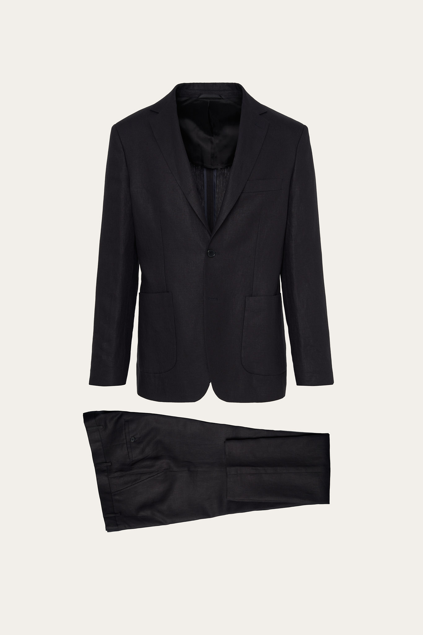 Czarna męska marynarka len 46442