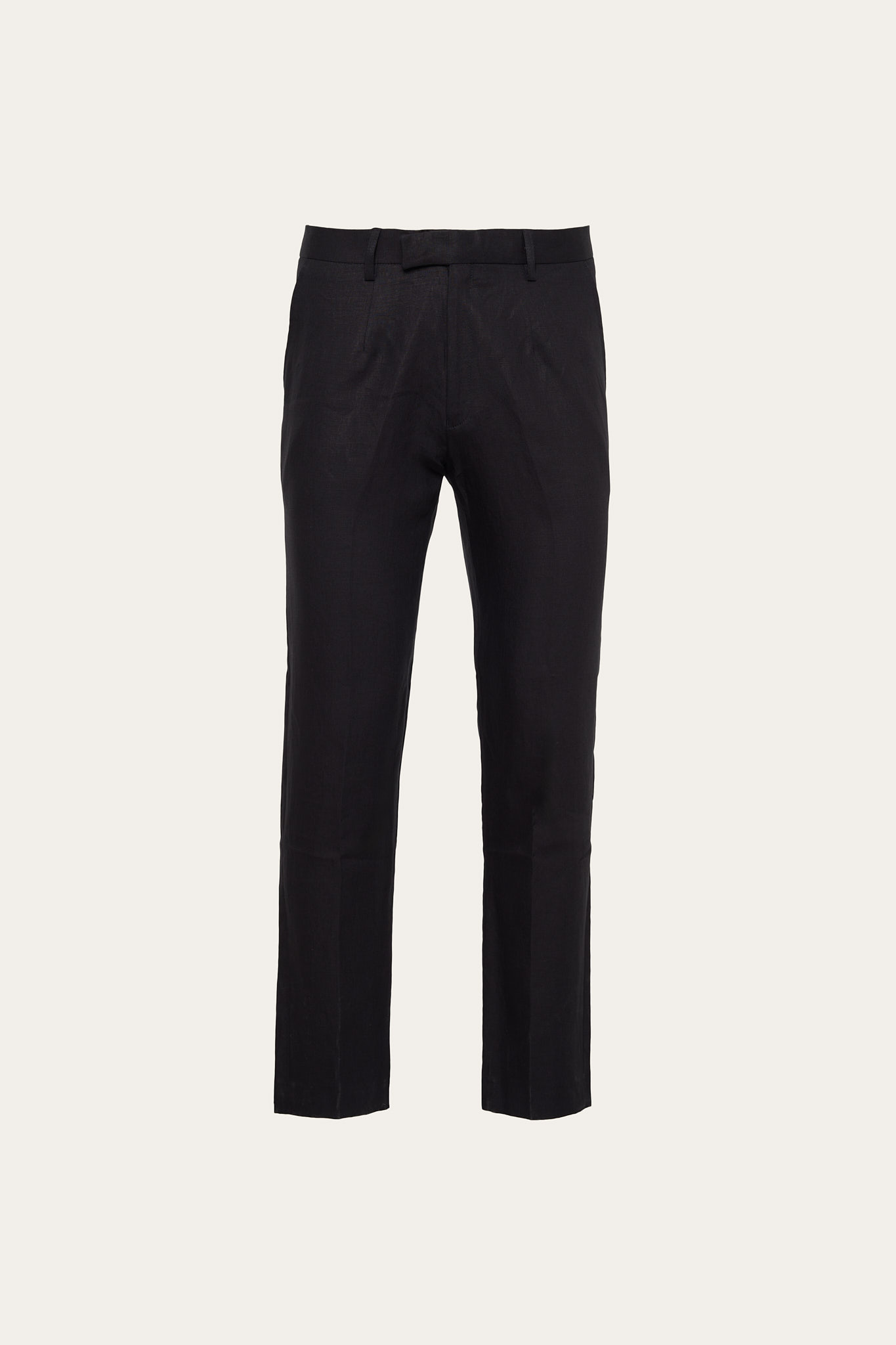 Czarne spodnie męskie z lnu 66442