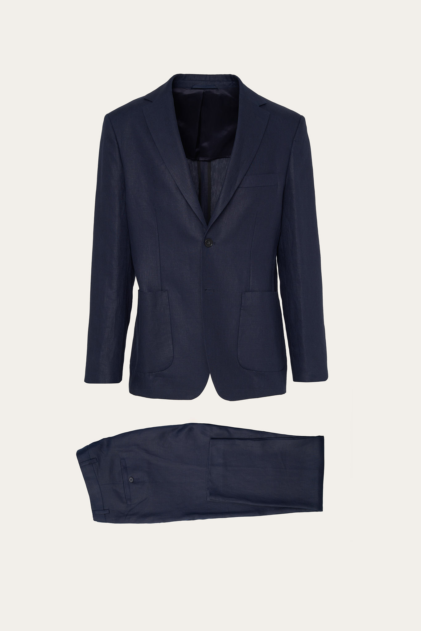 Granatowa męska marynarka len 46441