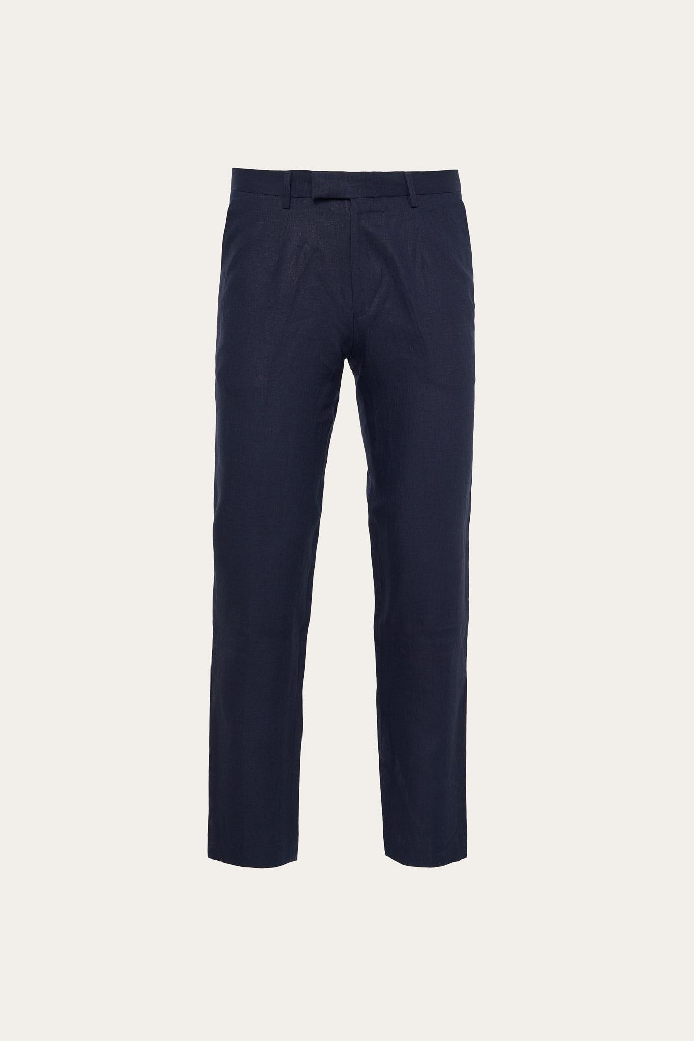 Granatowe spodnie męskie z lnu 66441