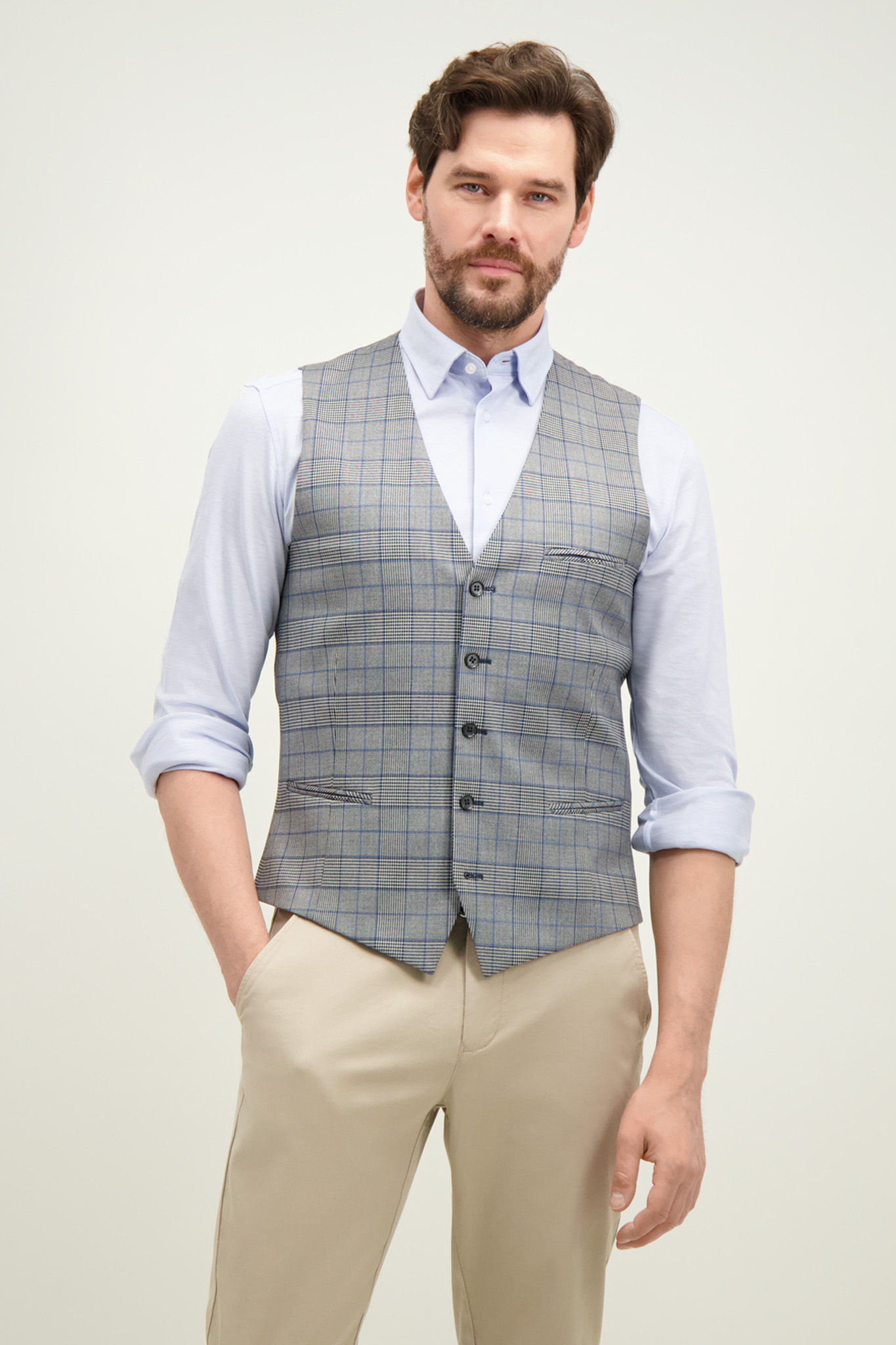 Szara kamizelka męska 10477