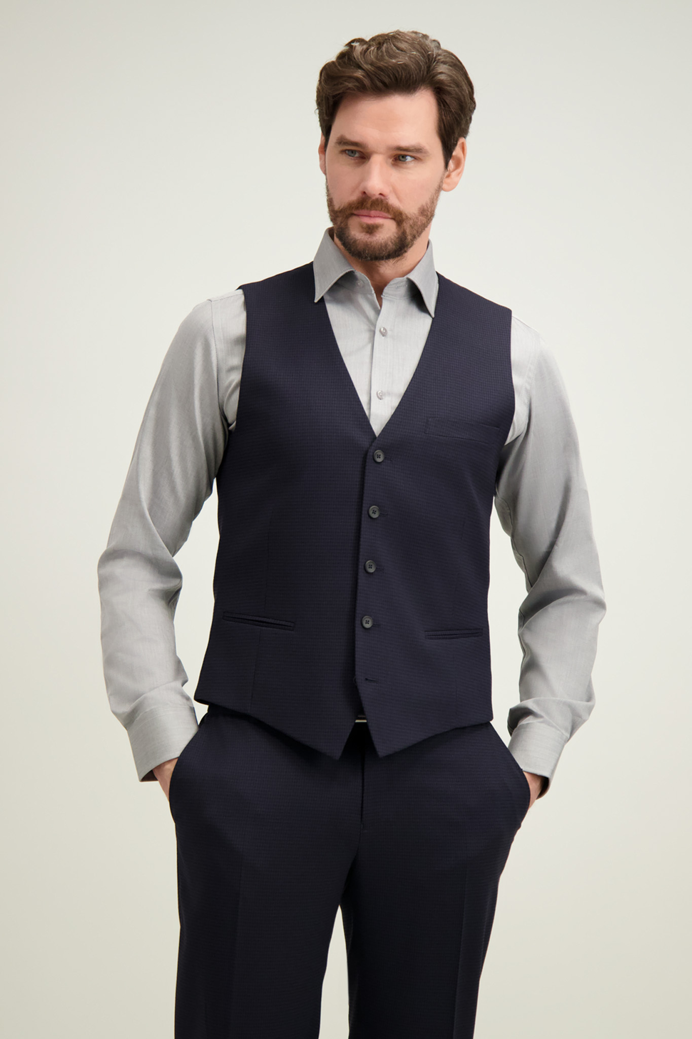 Granatowa kamizelka męska 10478