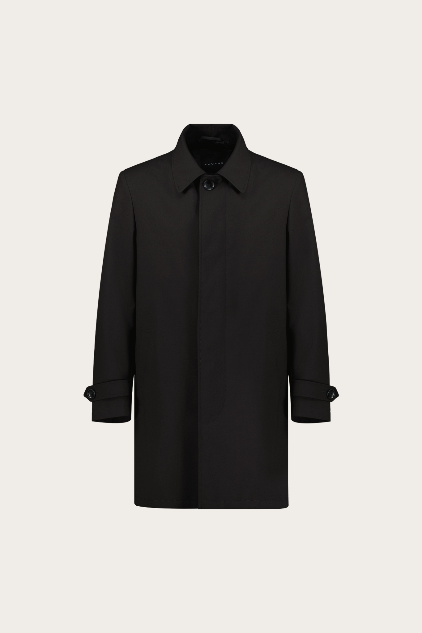 Czarny płaszcz męski 20044