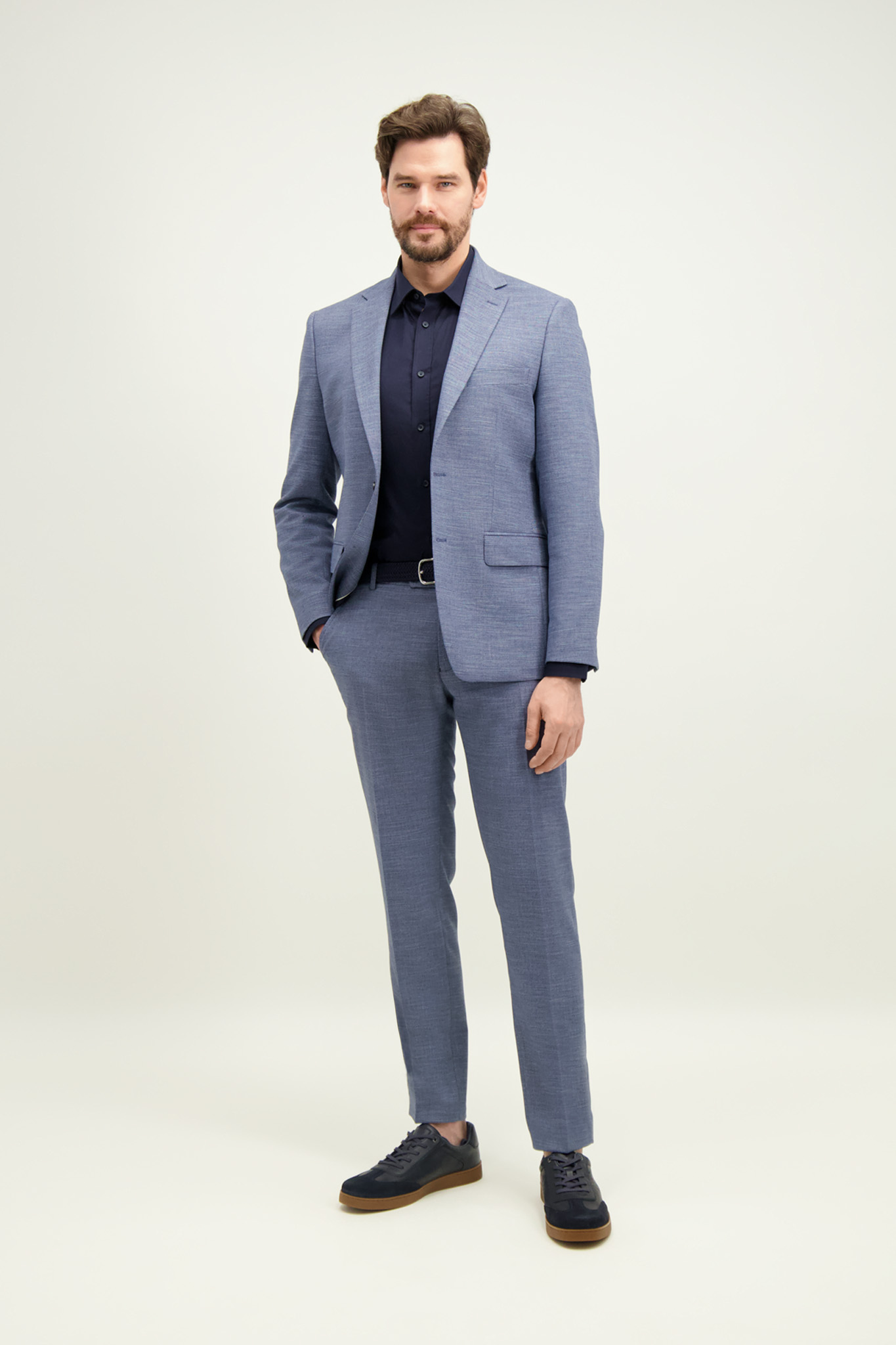 Spodnie męskie w kolorze melange 66491