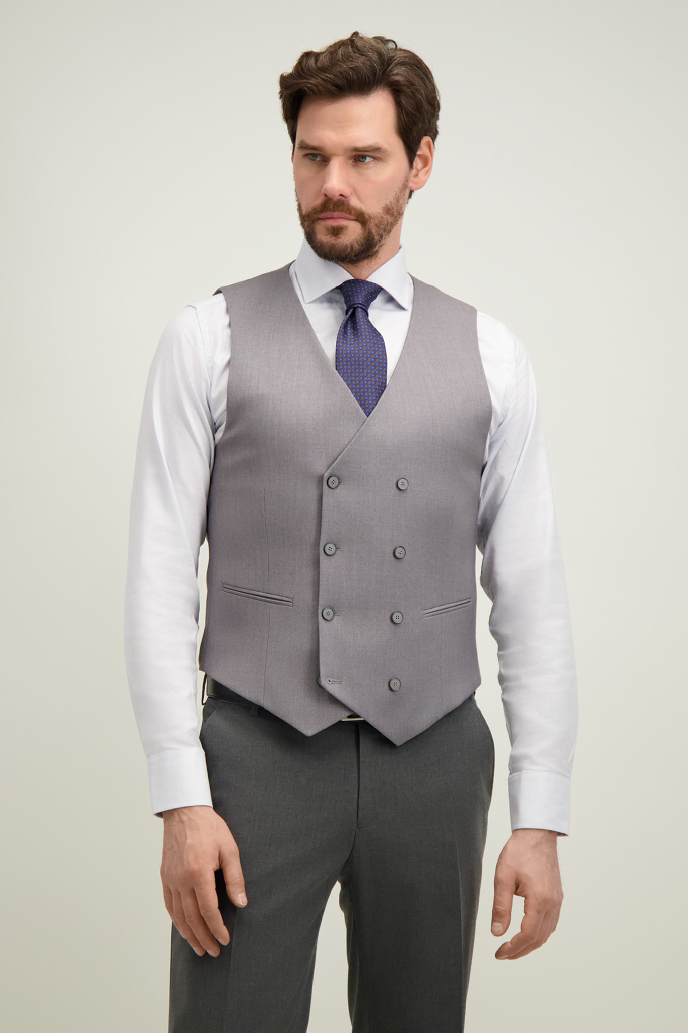 Szara kamizelka męska 57663