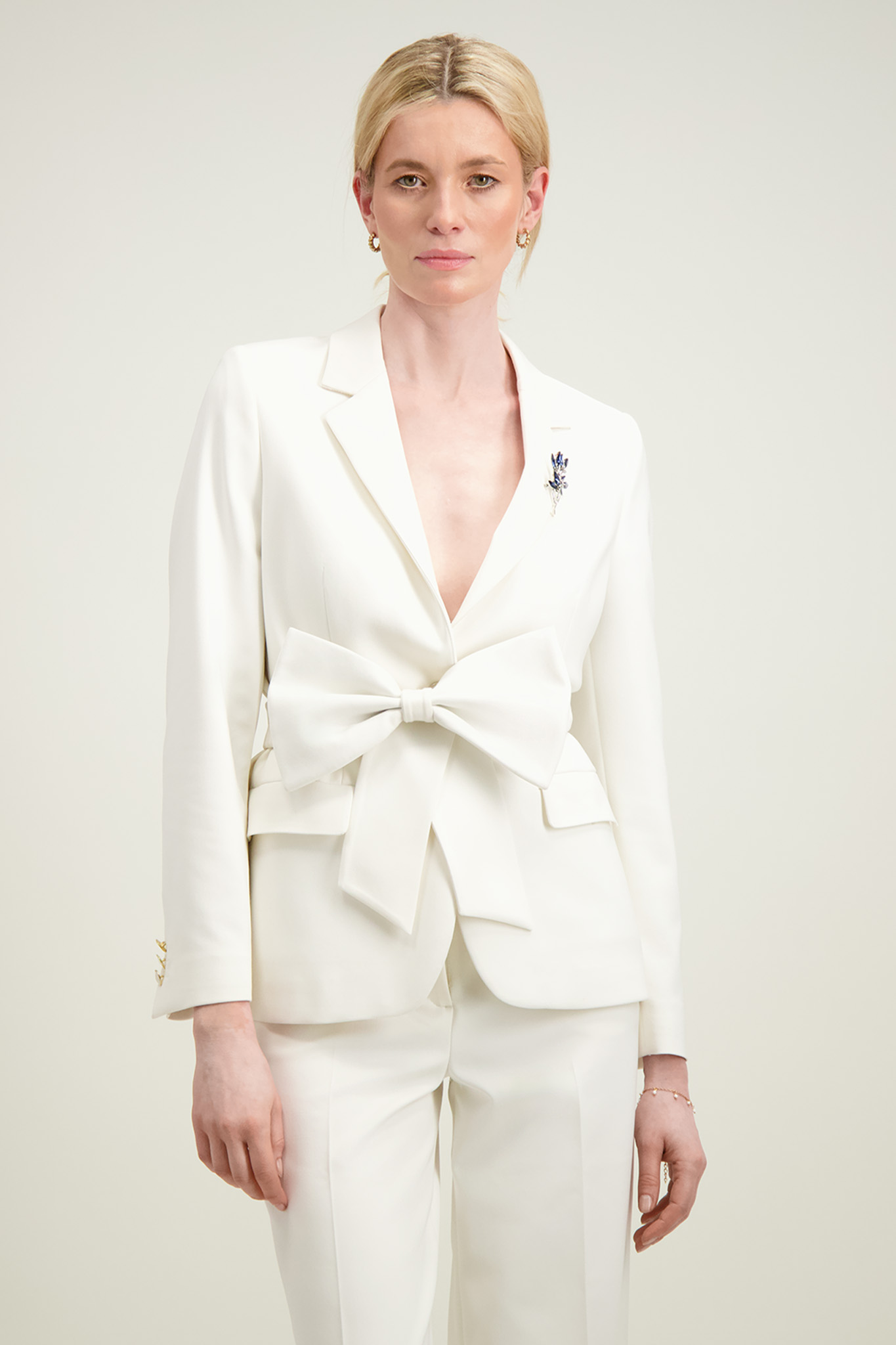 Marynarka damska w kolorze écru 87325