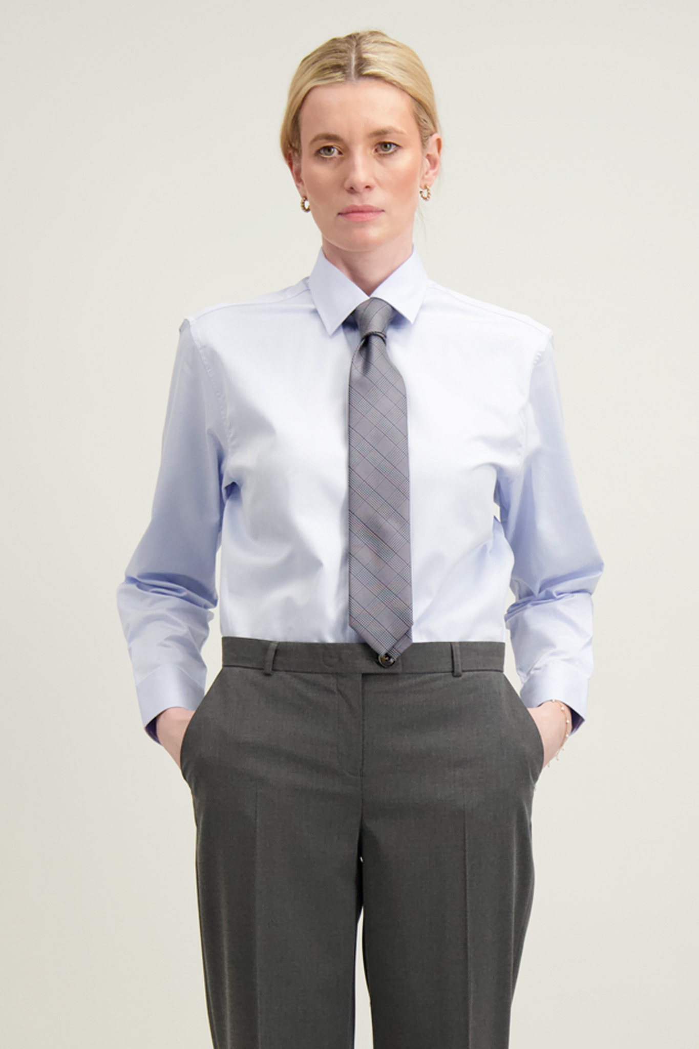 Niebieska damska koszula bawełniana 86806