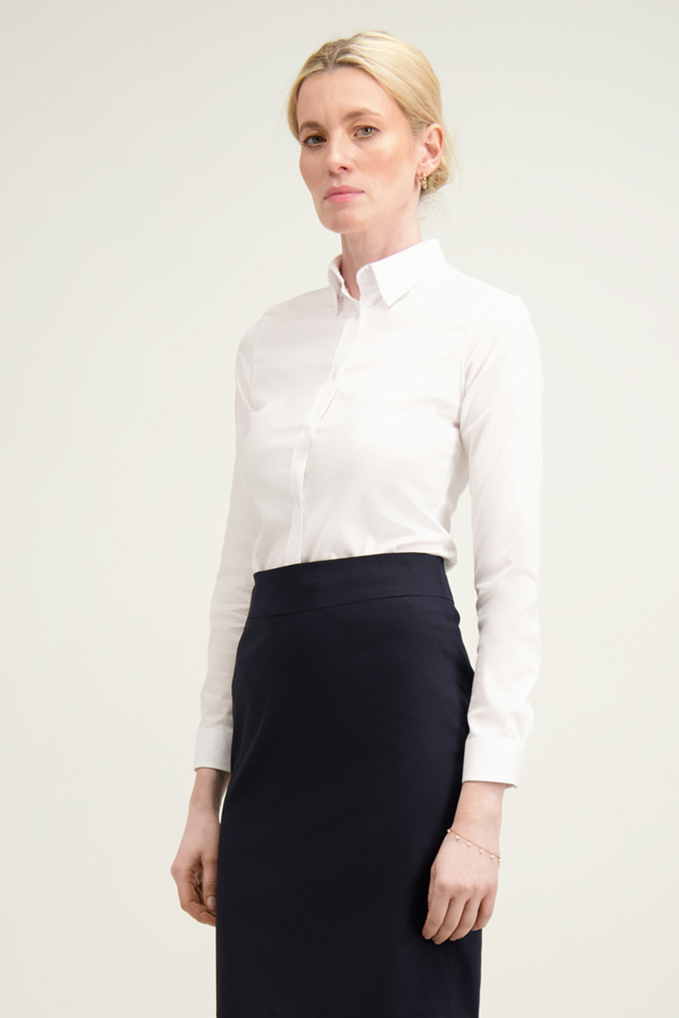 Biała bawełniana koszula damska 87348