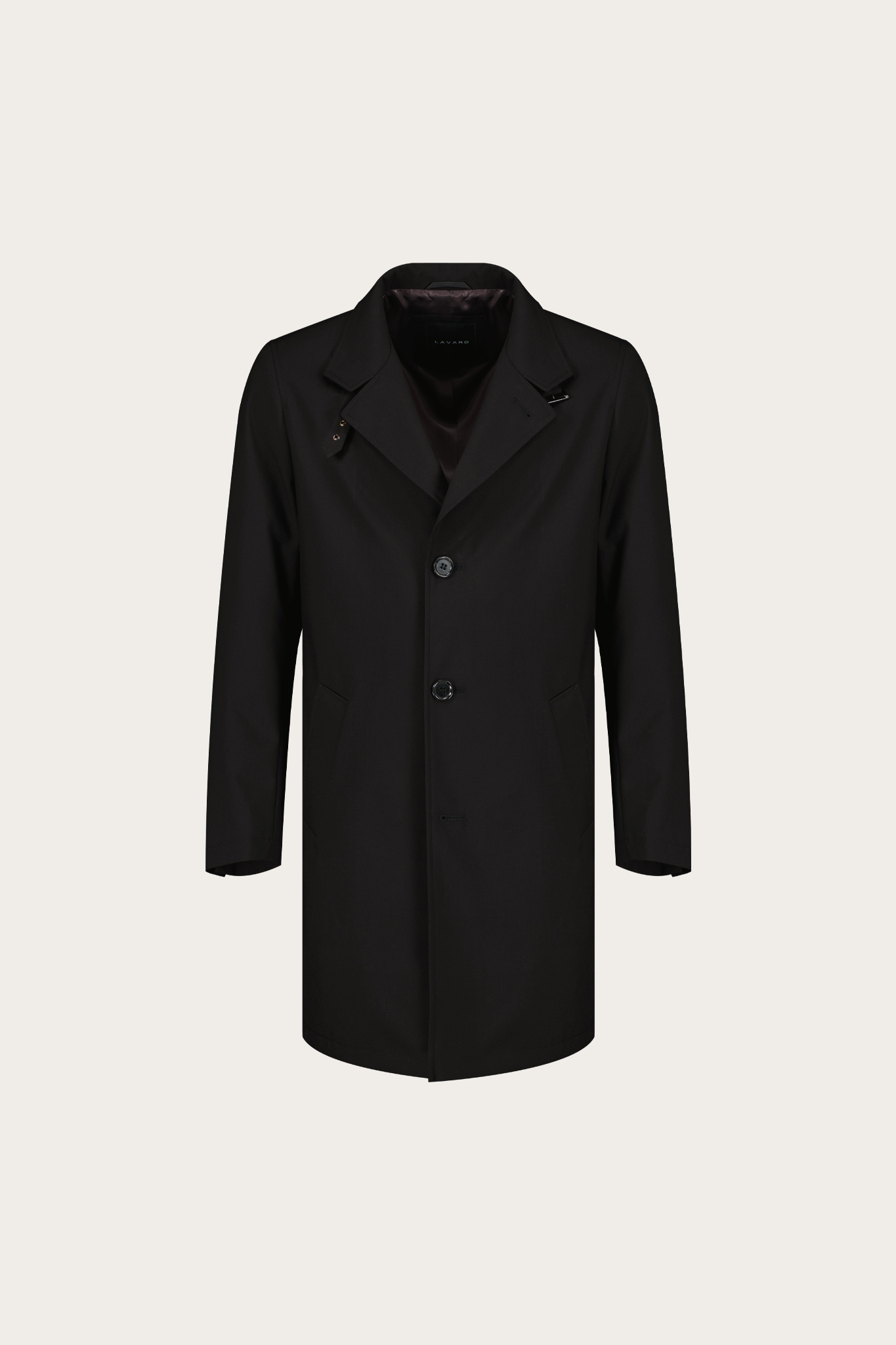 Czarny płaszcz męski 20057