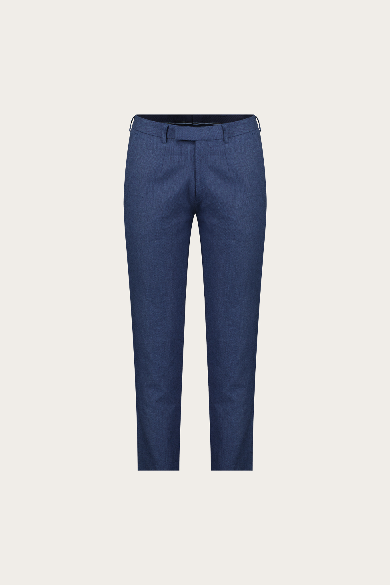 Granatowe spodnie męskie len, bawełna 66439