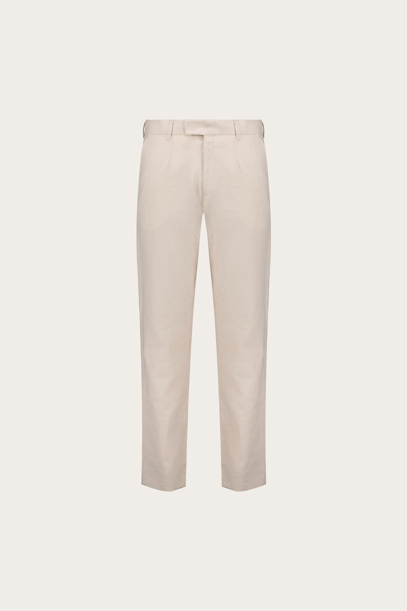 Beżowe spodnie męskie bawełna, len 66440