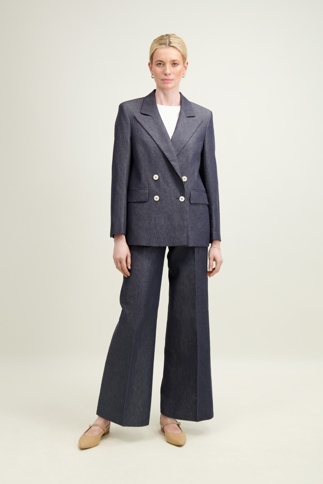 Spodnie damskie bawełna, len 87057