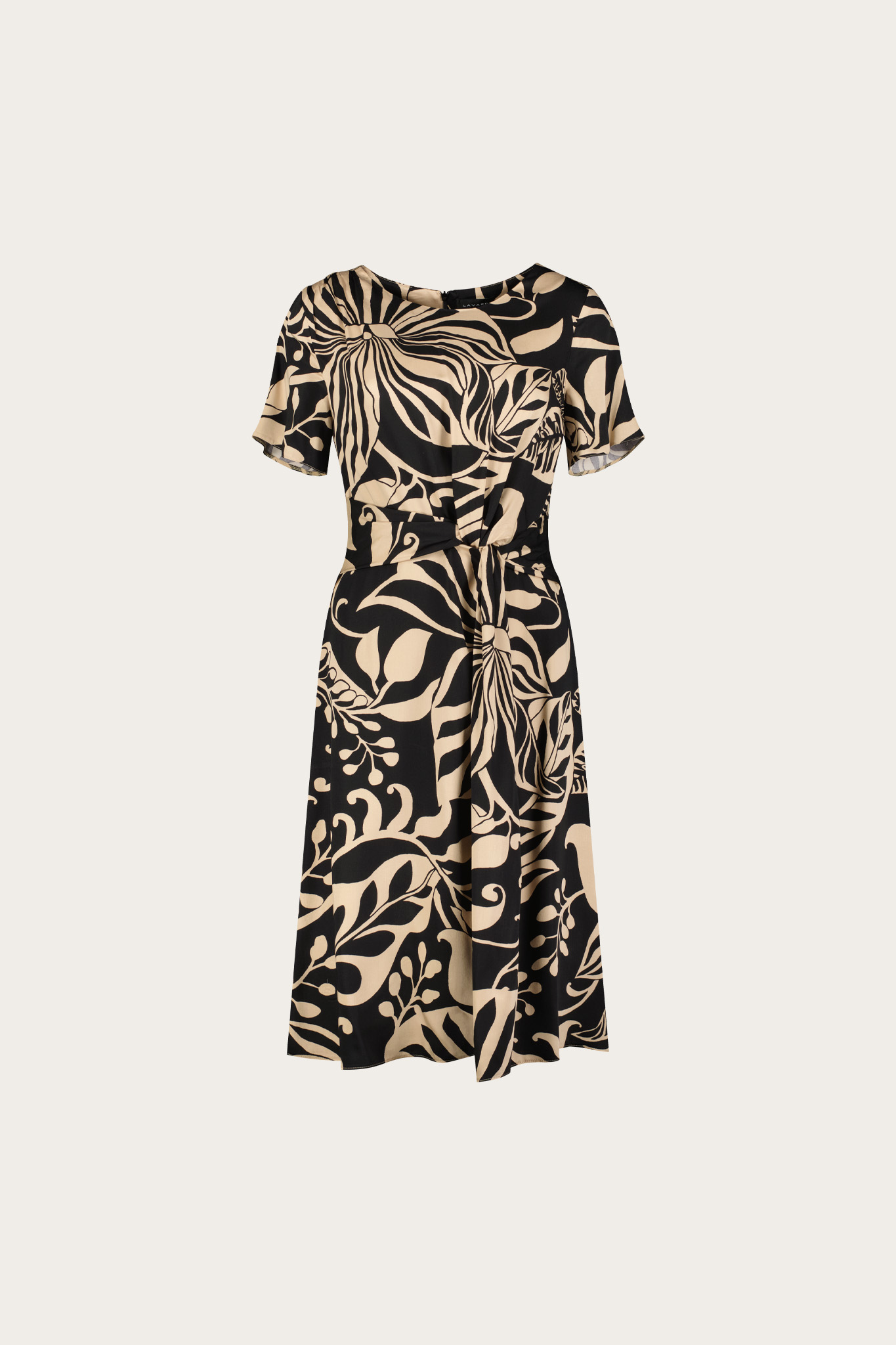 Czarno-beżowa sukienka damska 87352