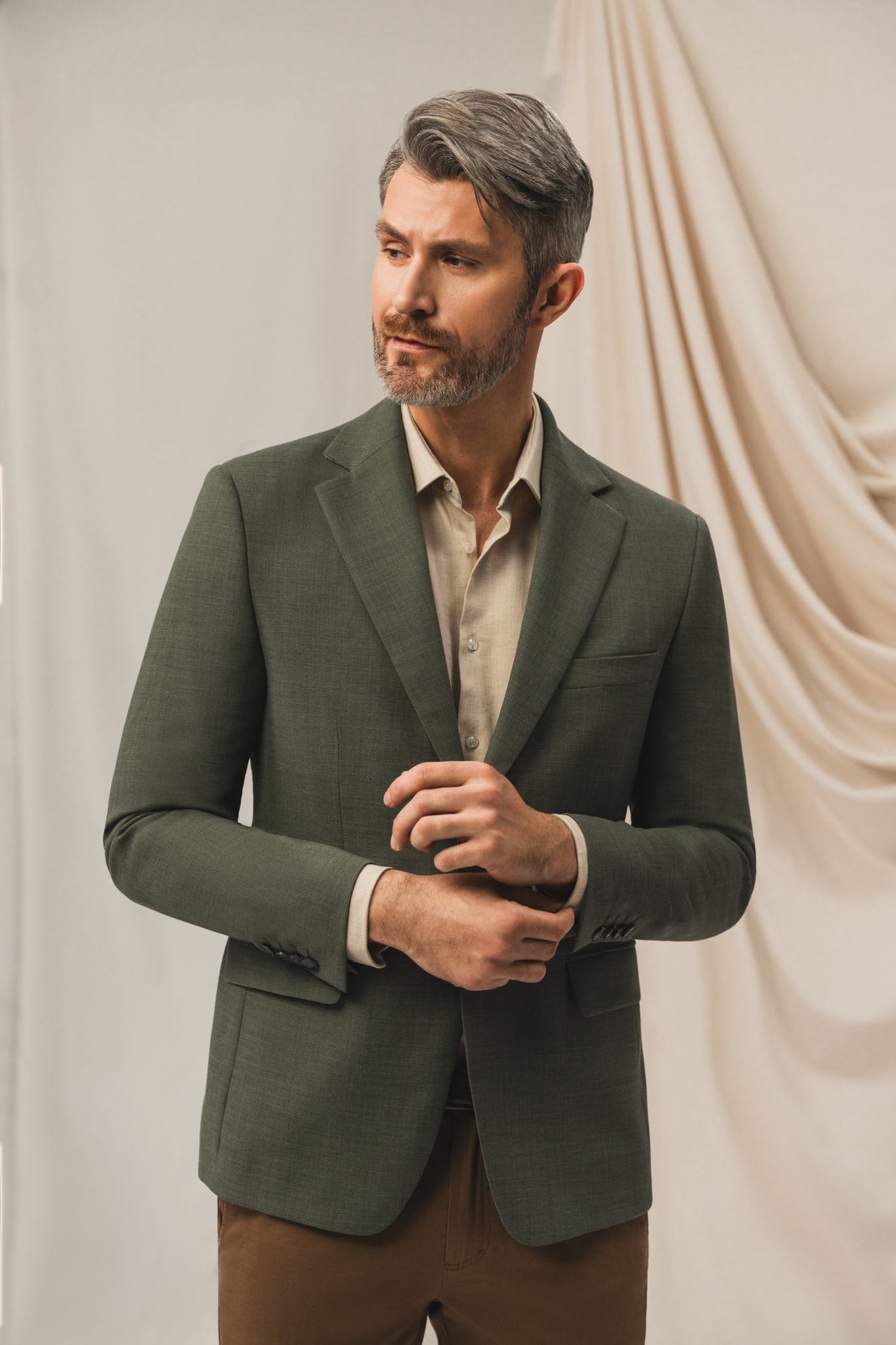 Marynarka męska z domieszką wełny 46487