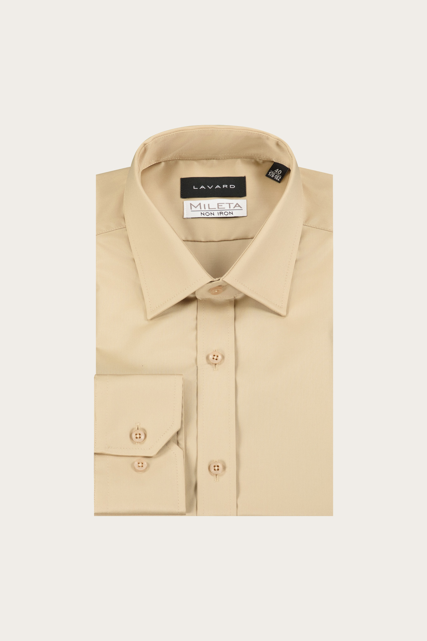 Beżowa bawełniana koszula męska 93575