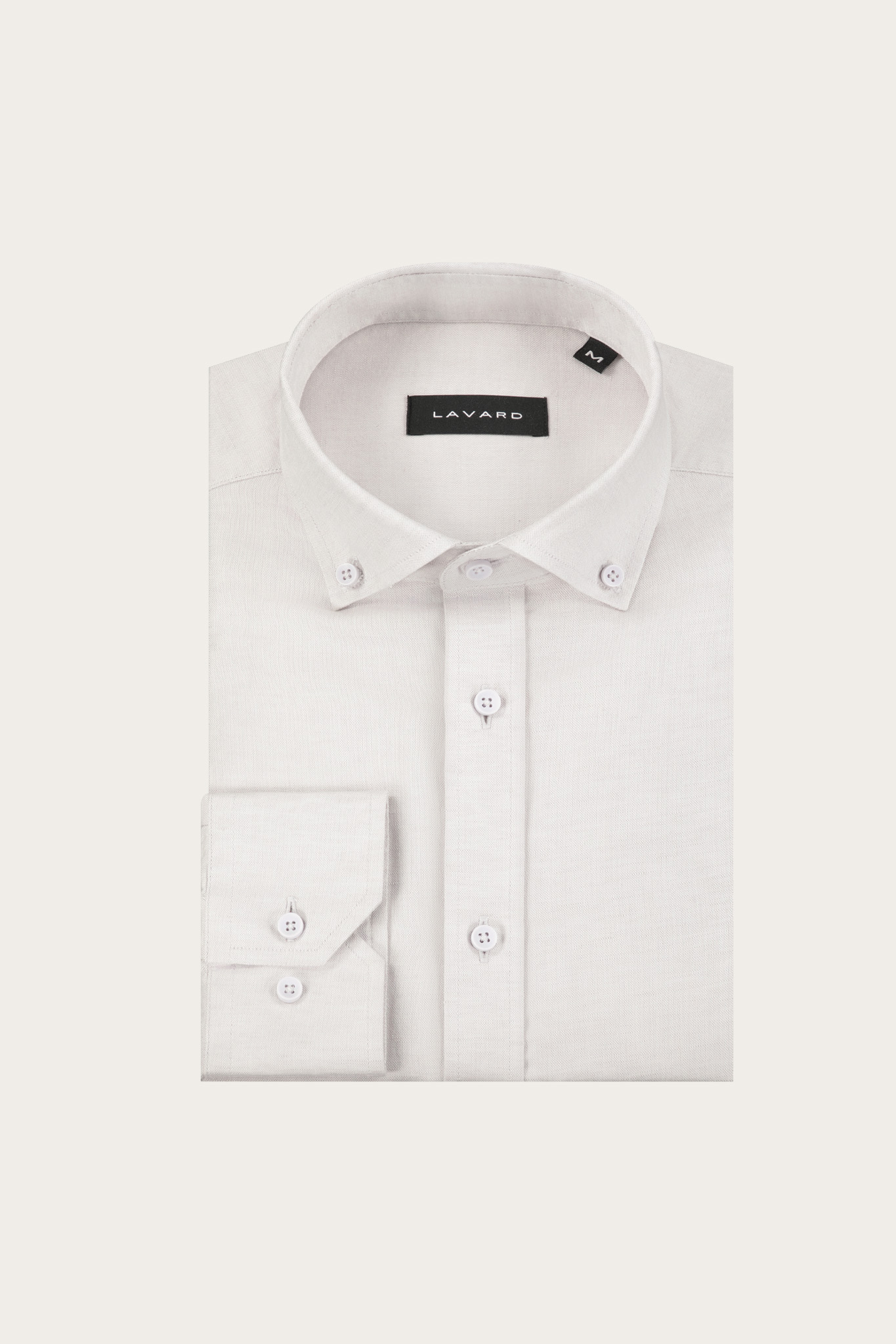 Szara koszula męska z lnu i bawełny 93624