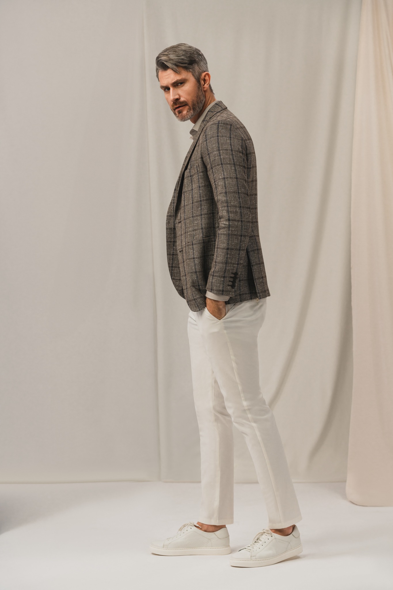 Bawełniane spodnie męskie 65038