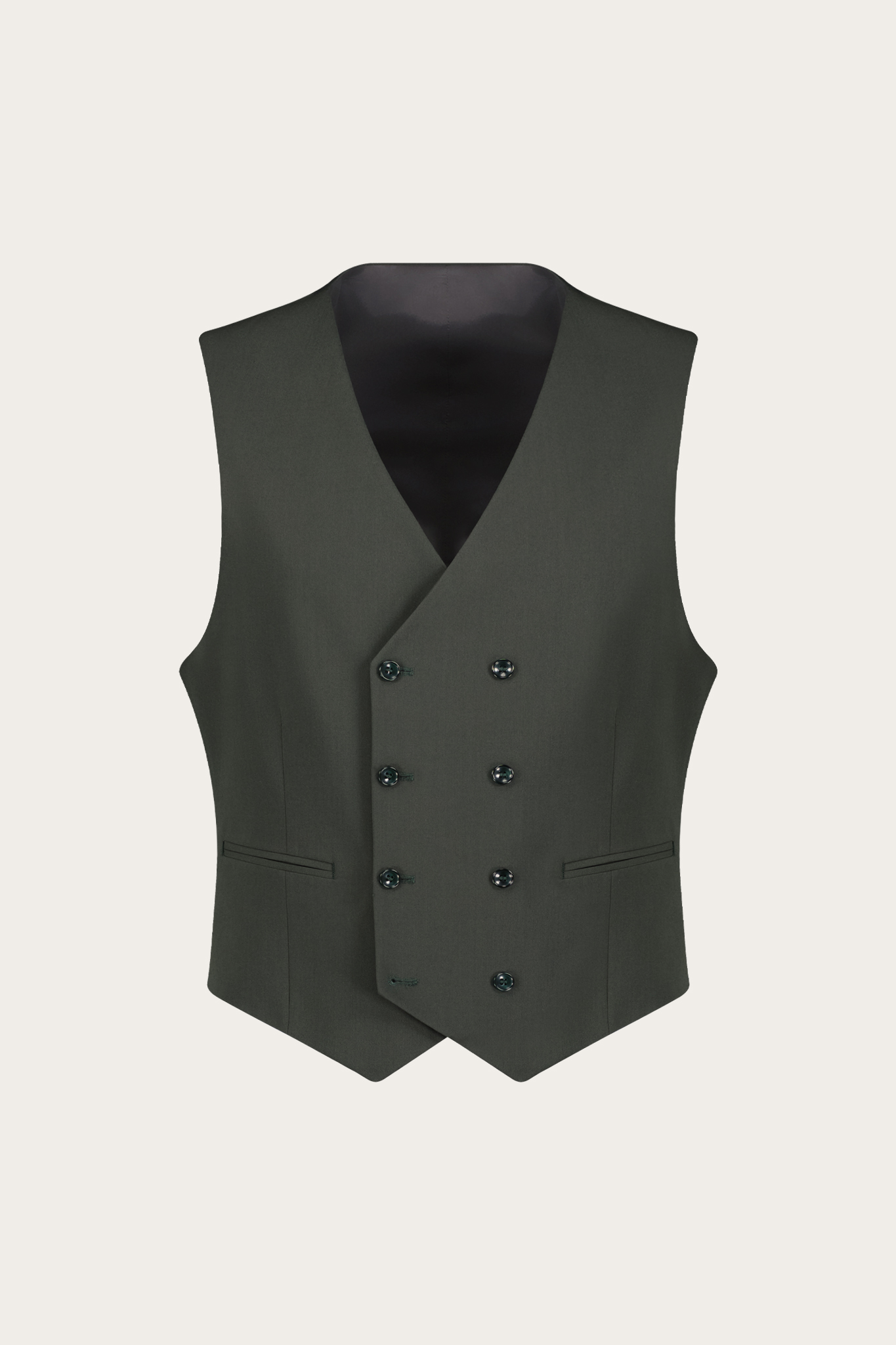 Zielona kamizelka męska z wełną 57666