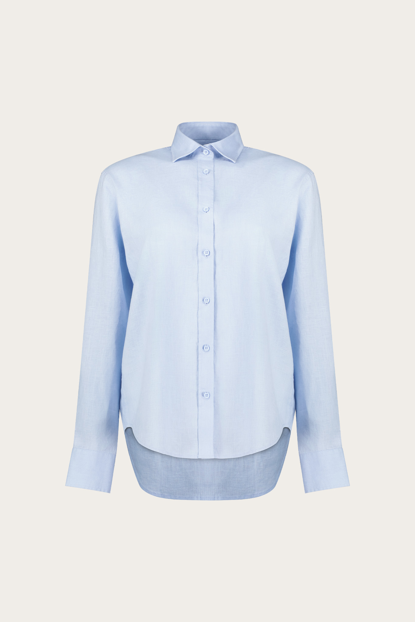 Niebieska koszula damska z lnu 87335