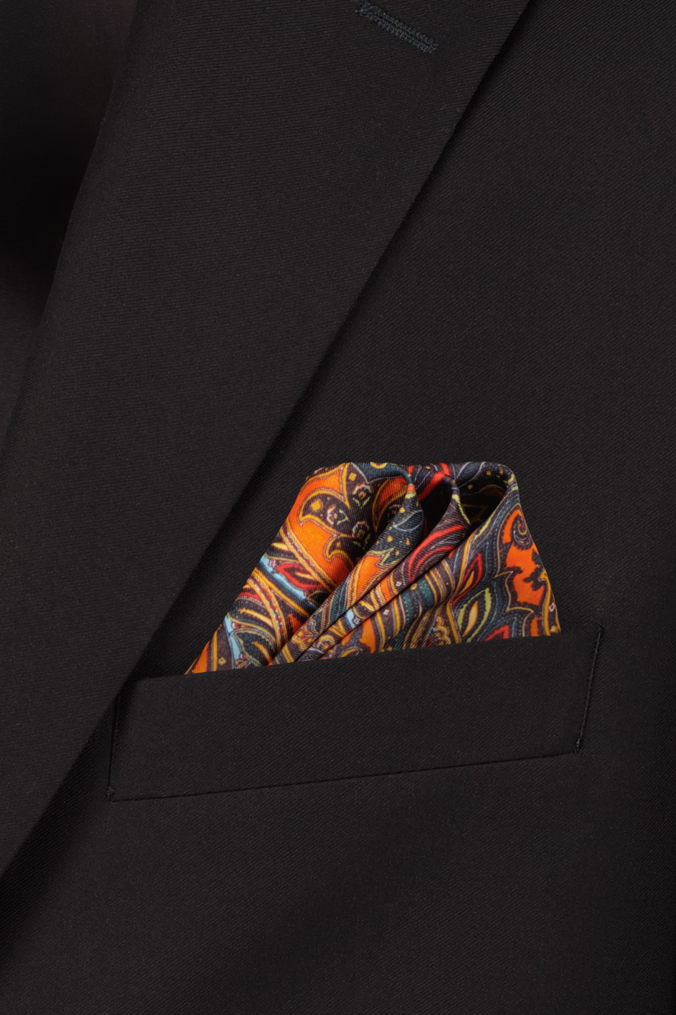 Pomarańczowa poszetka we wzory 57595