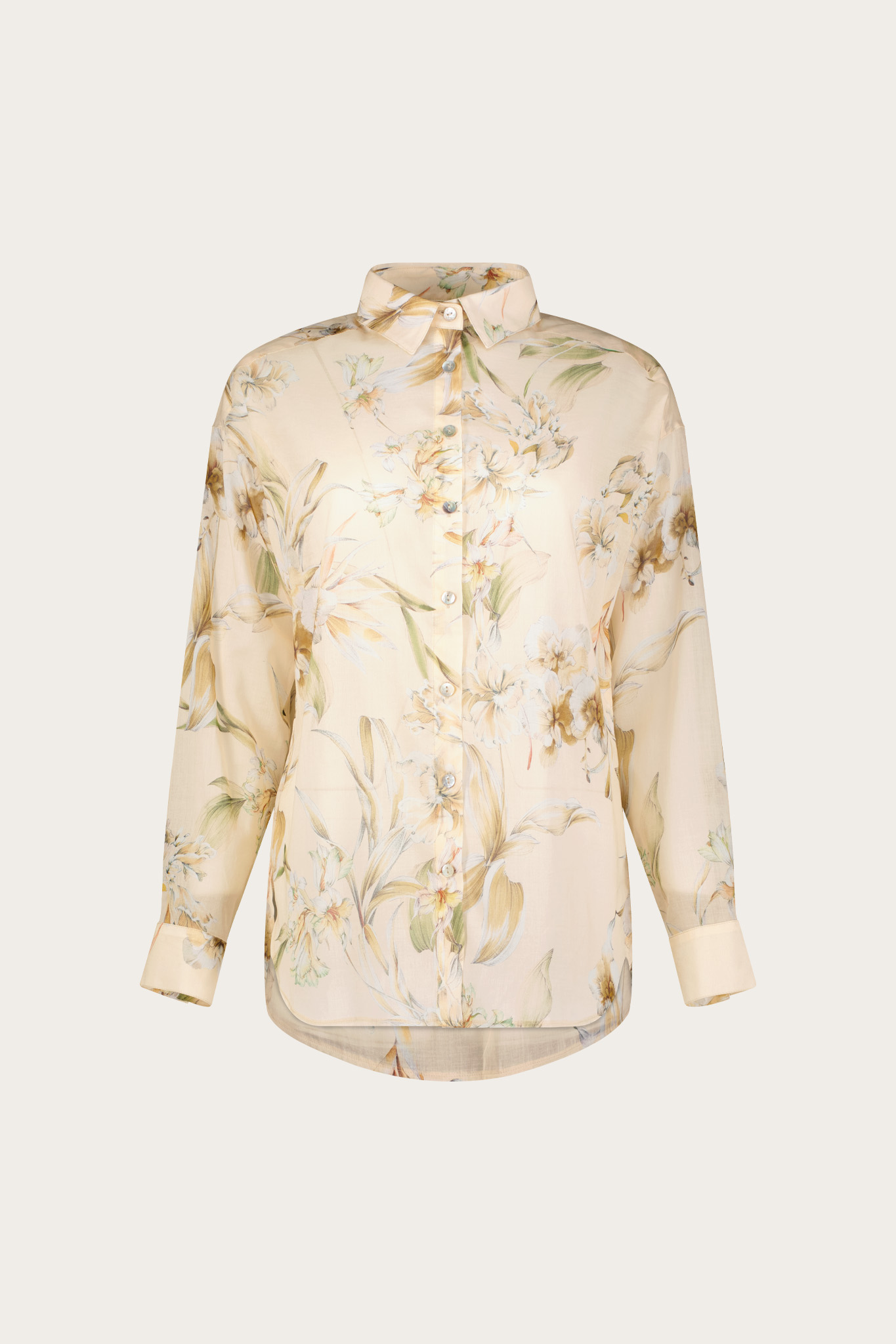 Bawełniana beżowa koszula damska 86619