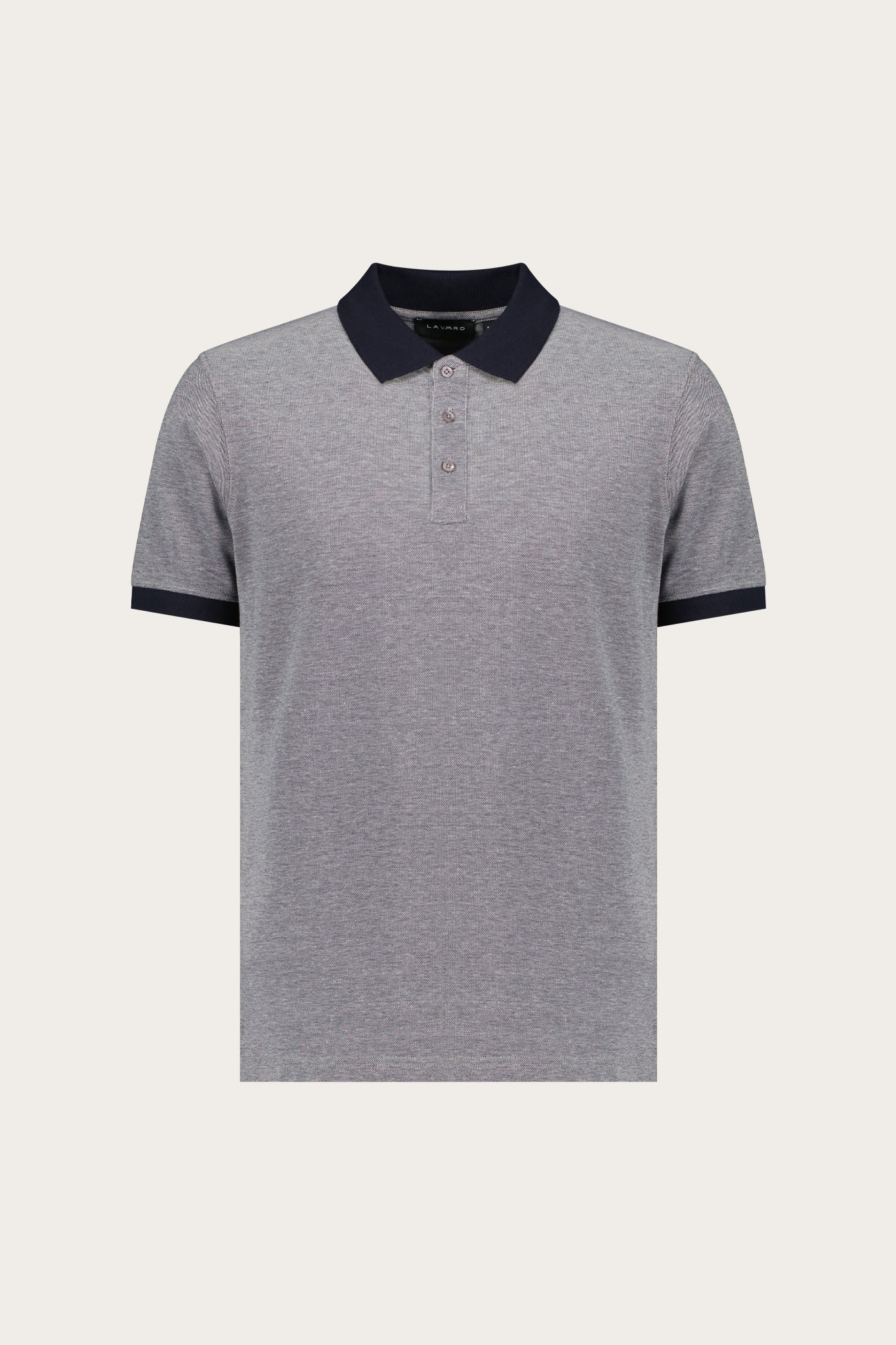 Granatowa bawełniana koszulka polo męska 74319