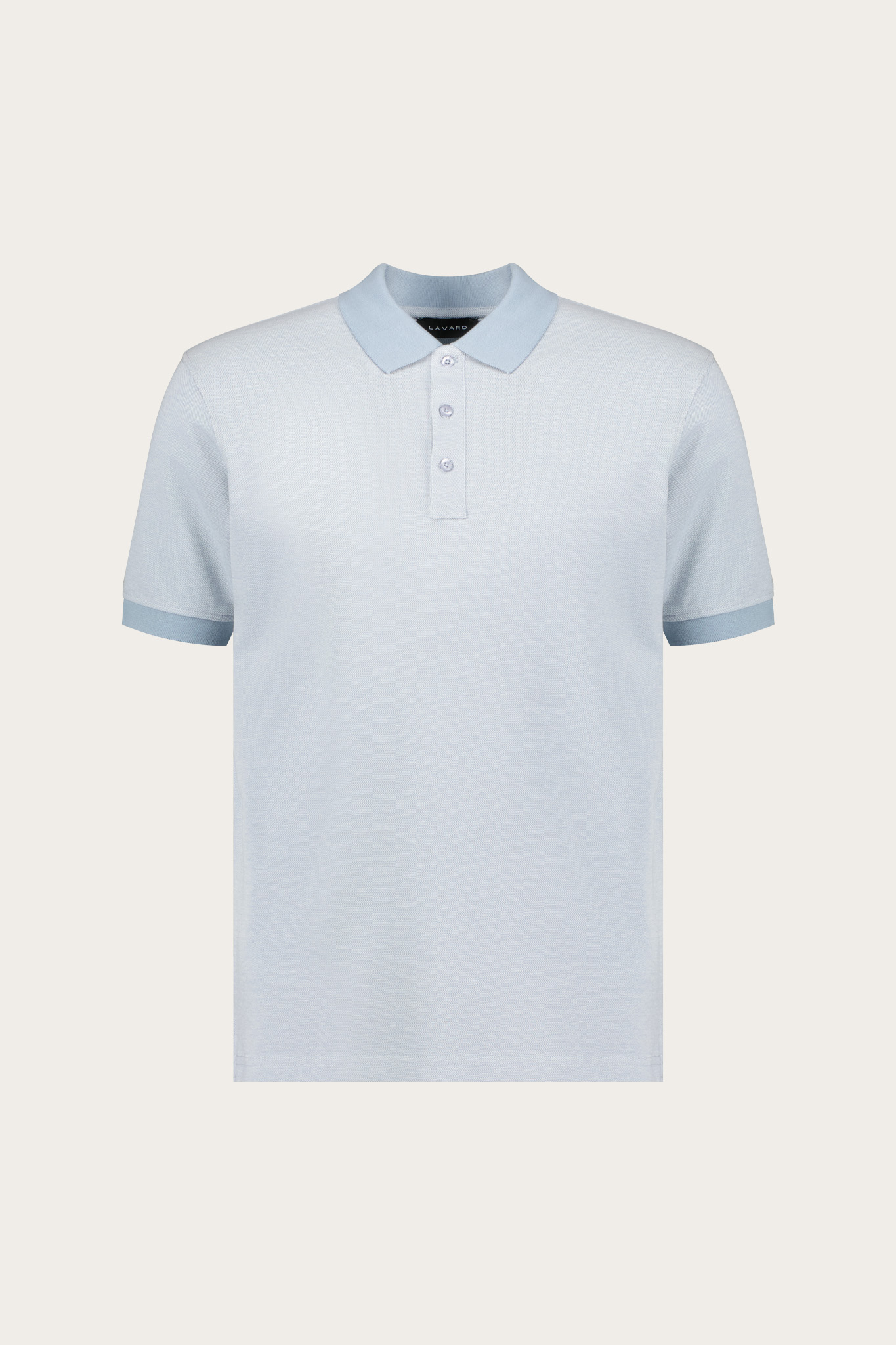 Niebieska bawełniana koszulka polo męska 74321