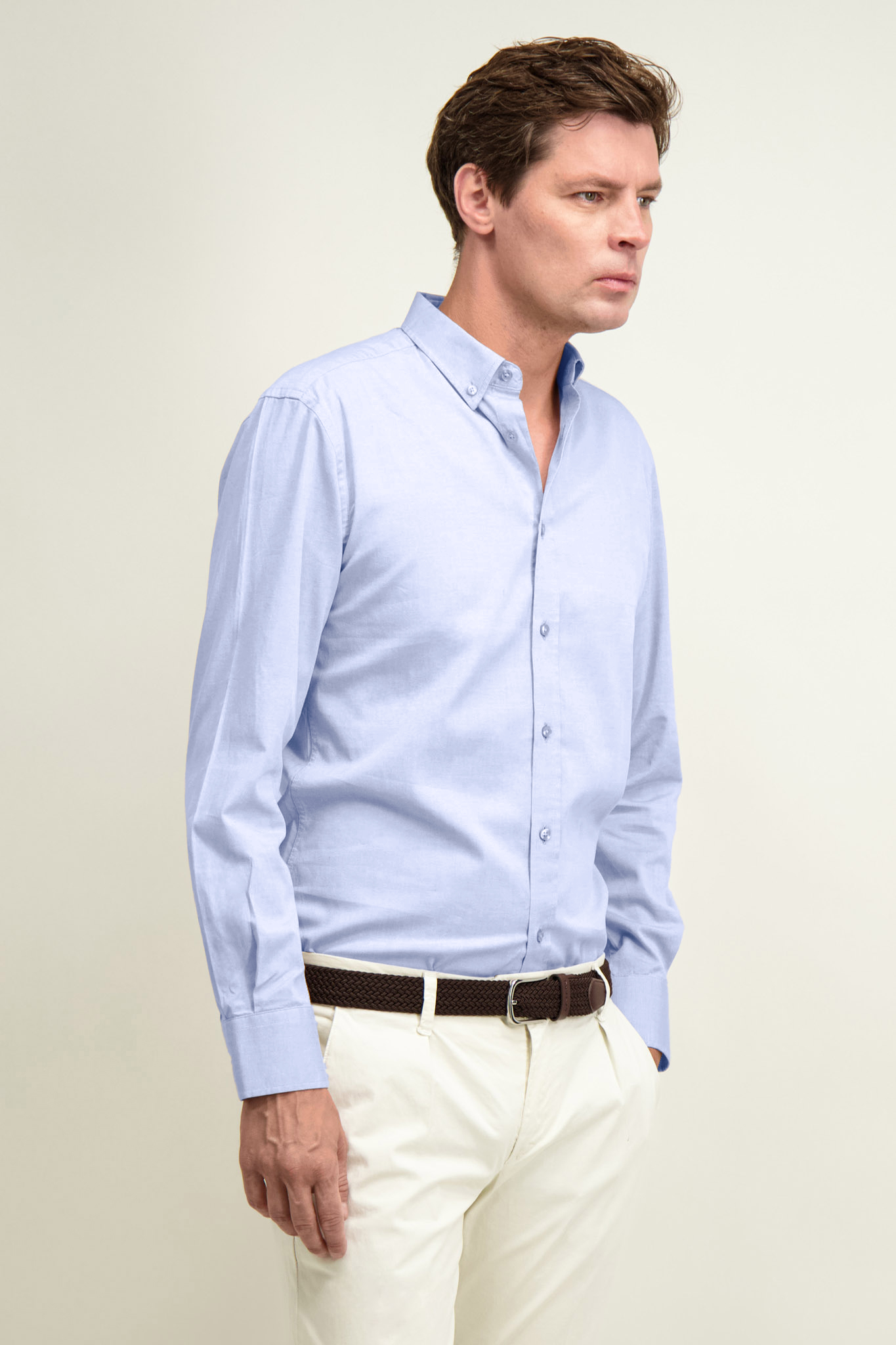 Niebieska bawełniana koszula męska 99407