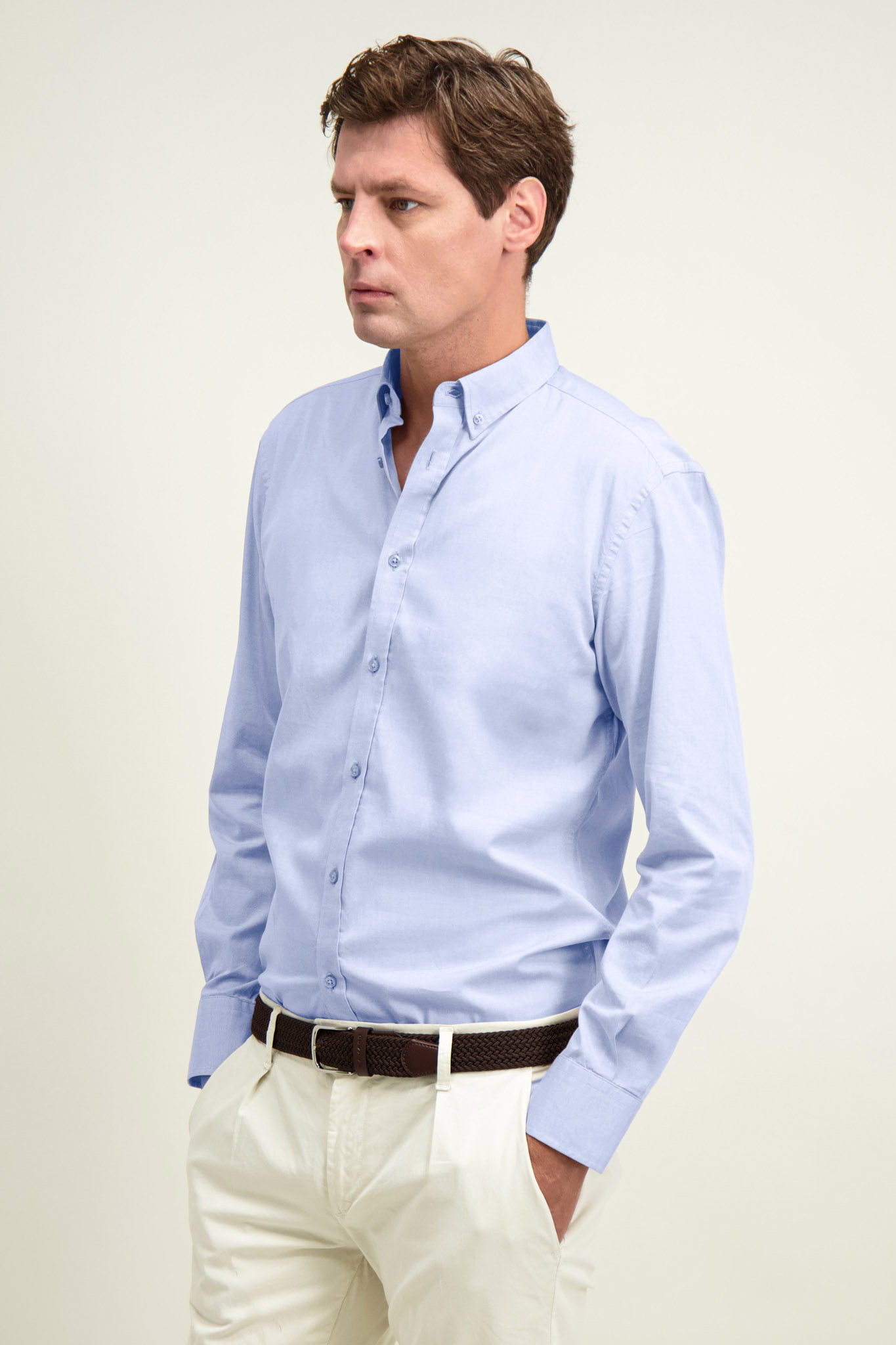 Niebieska bawełniana koszula męska 99407