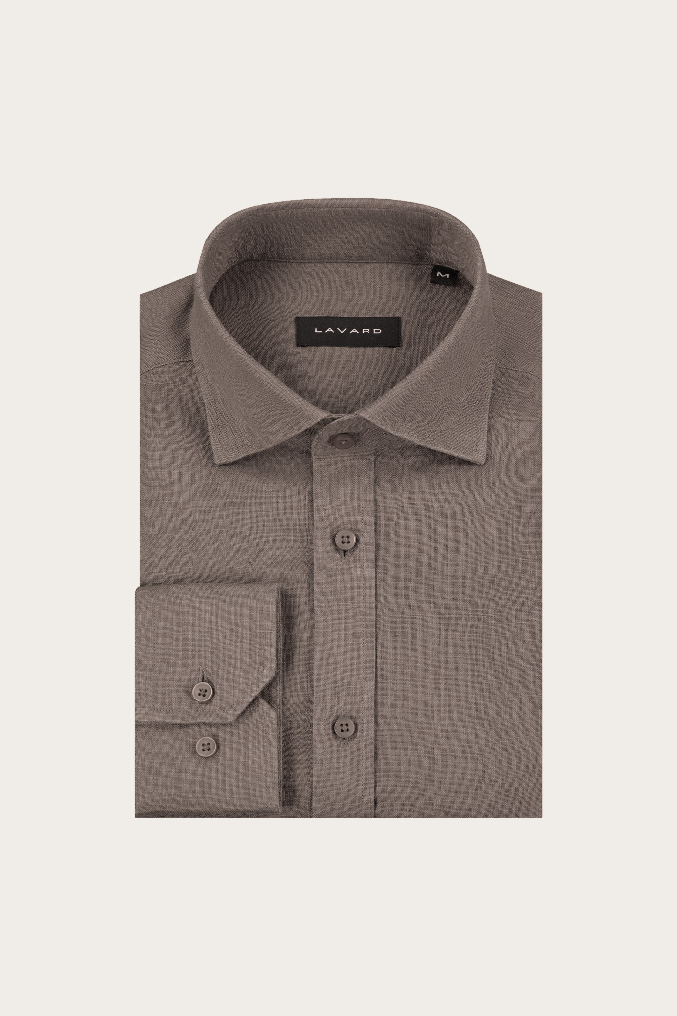 Brązowa koszula męska len 93623