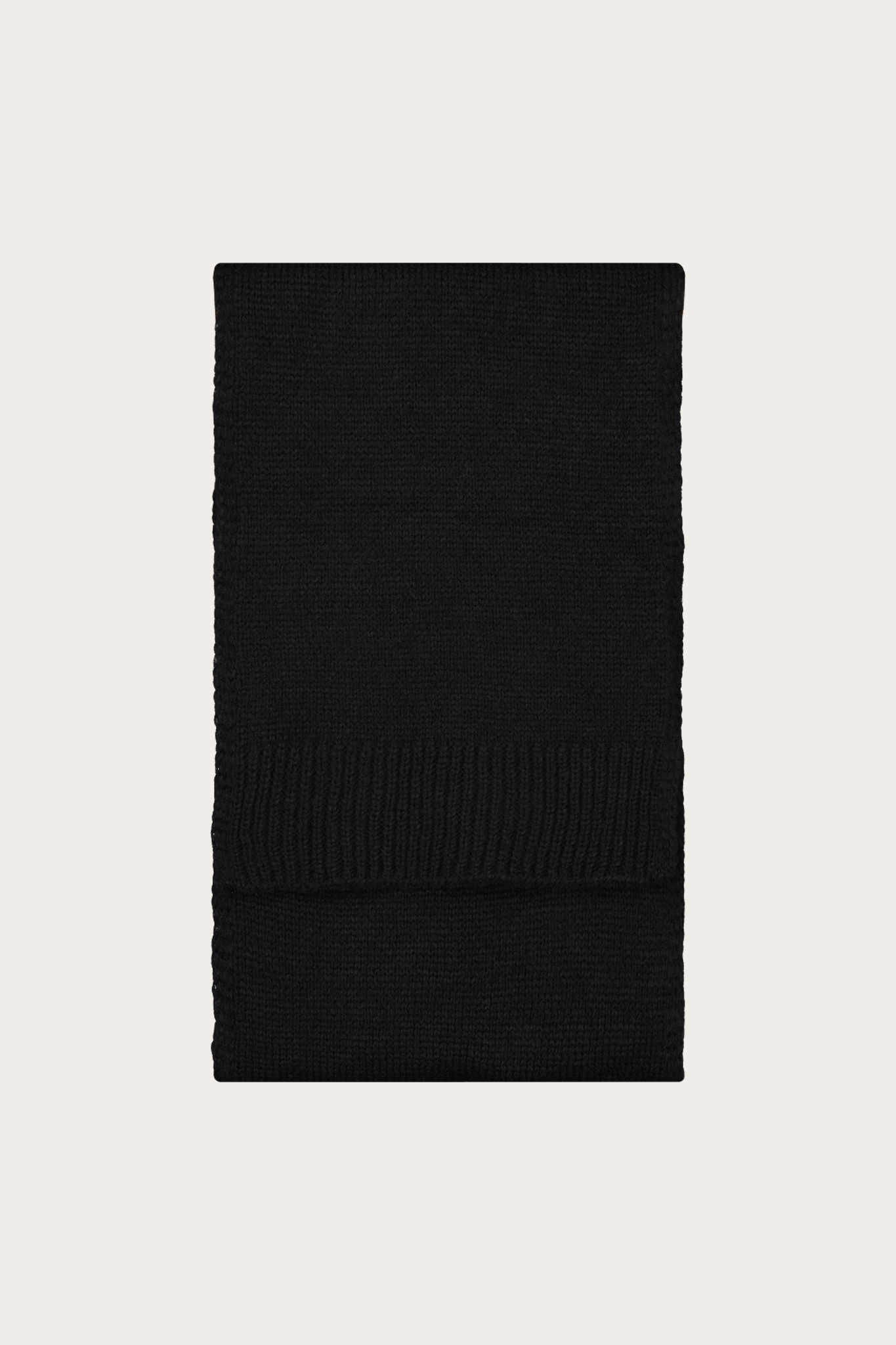 Czarny szal damski z wełną merino 87467