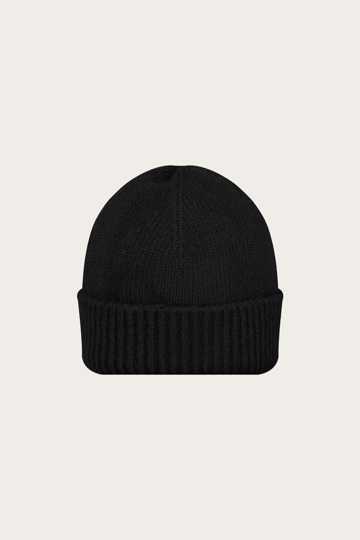 Czarna czapka damska z wełną merino 87468