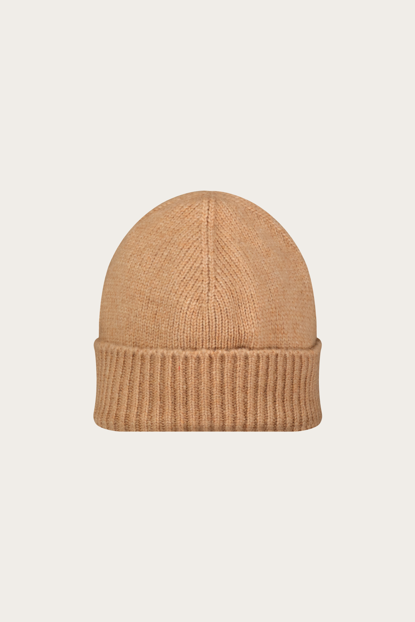 Kamelowa czapka damska z wełną merino 87470