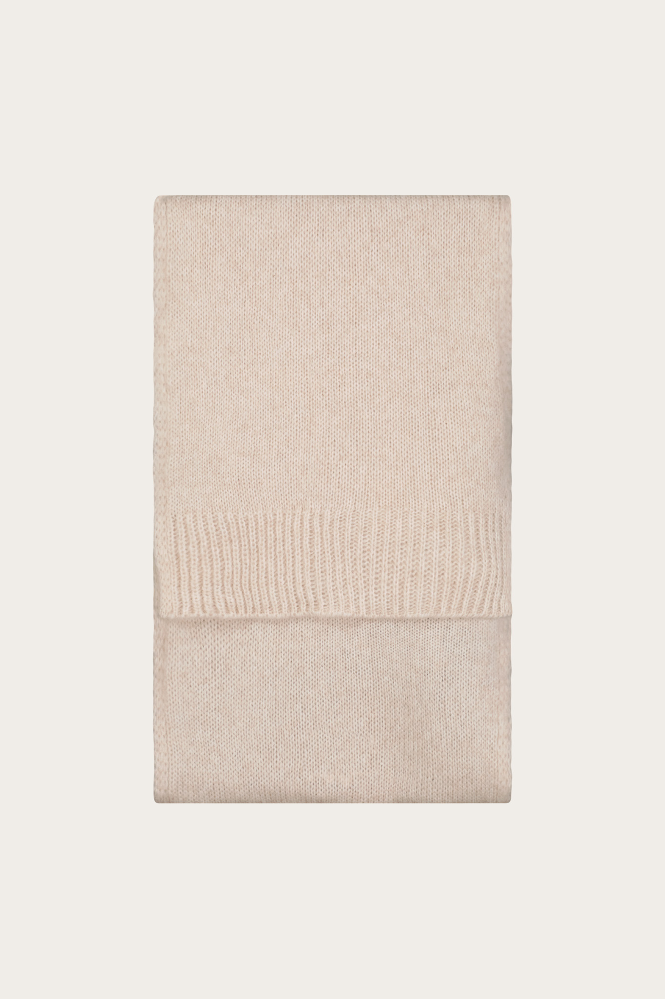 Szal damski z wełną merino w kolorze écru 87471