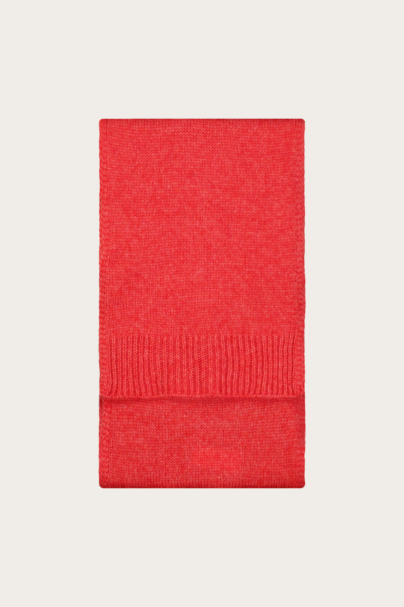 Koralowy szal damski z wełną merino 87479