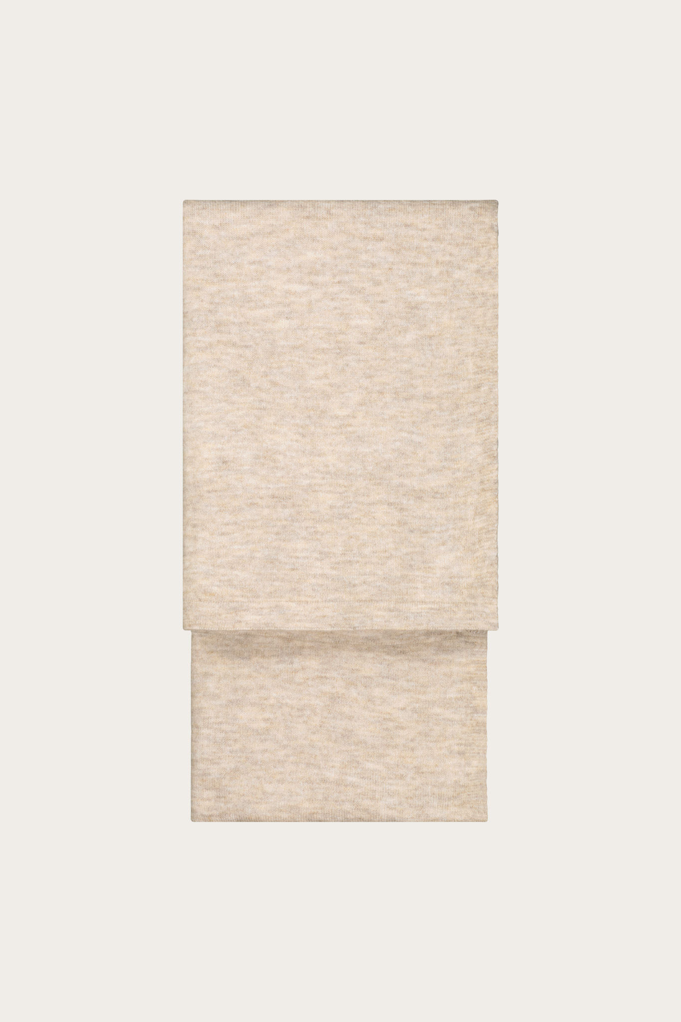 Beżowy szal damski z wełną 87513