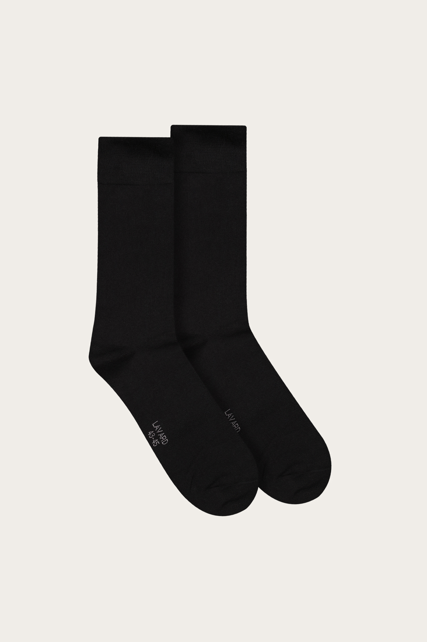 Czarne gładkie skarpety męskie z bawełną 76154