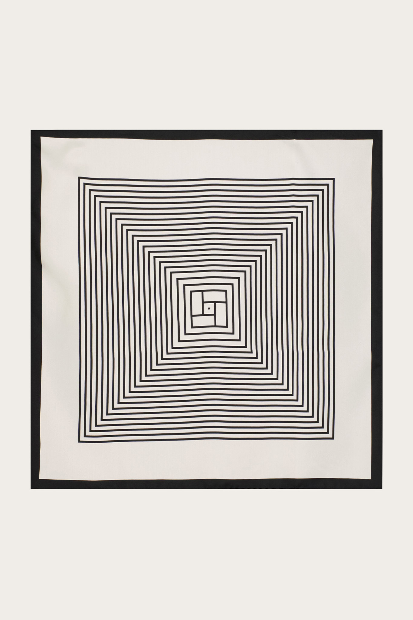 Czarno-beżowa apaszka damska 87536