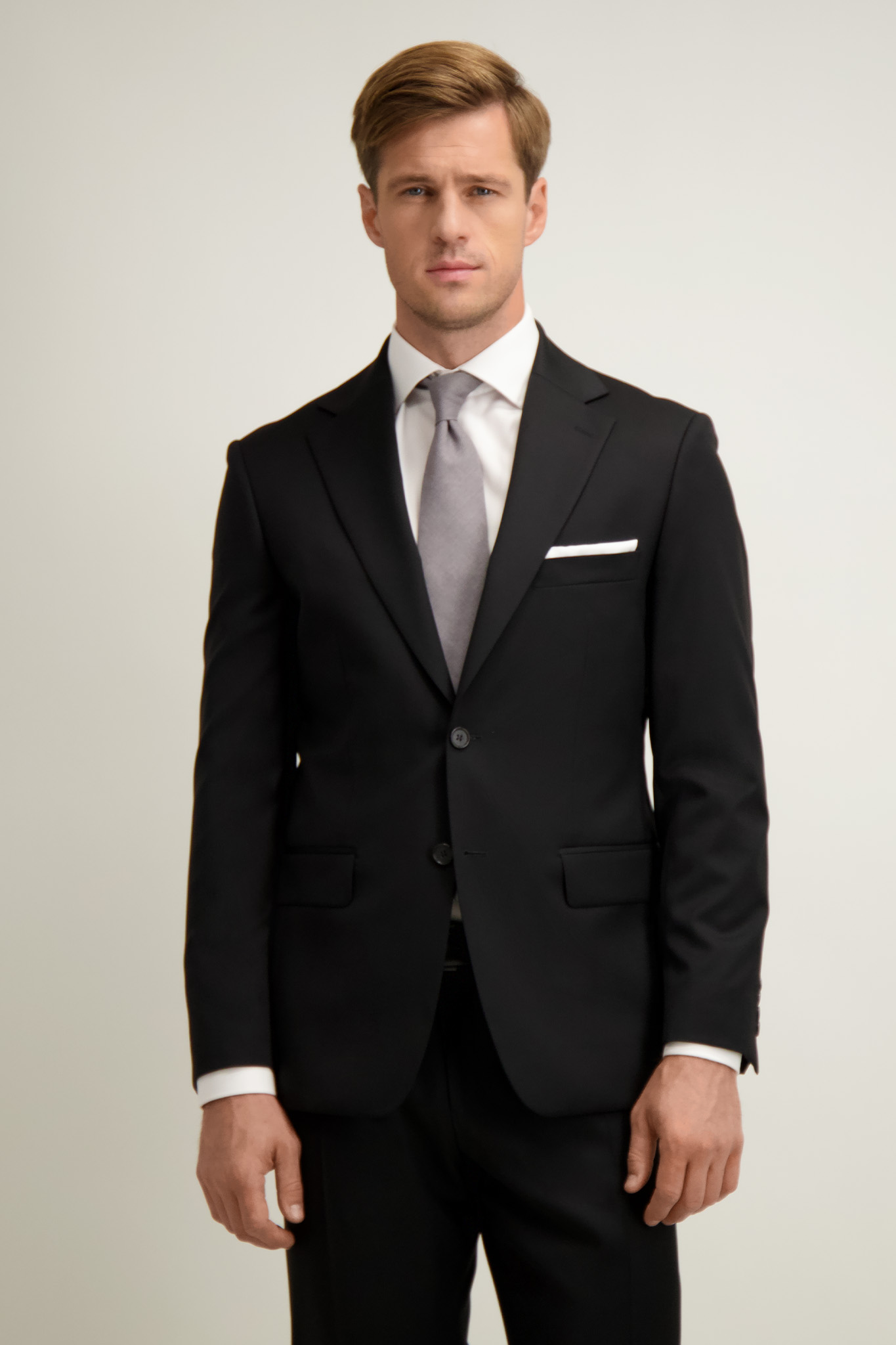 Czarna wełniana marynarka męska 40449