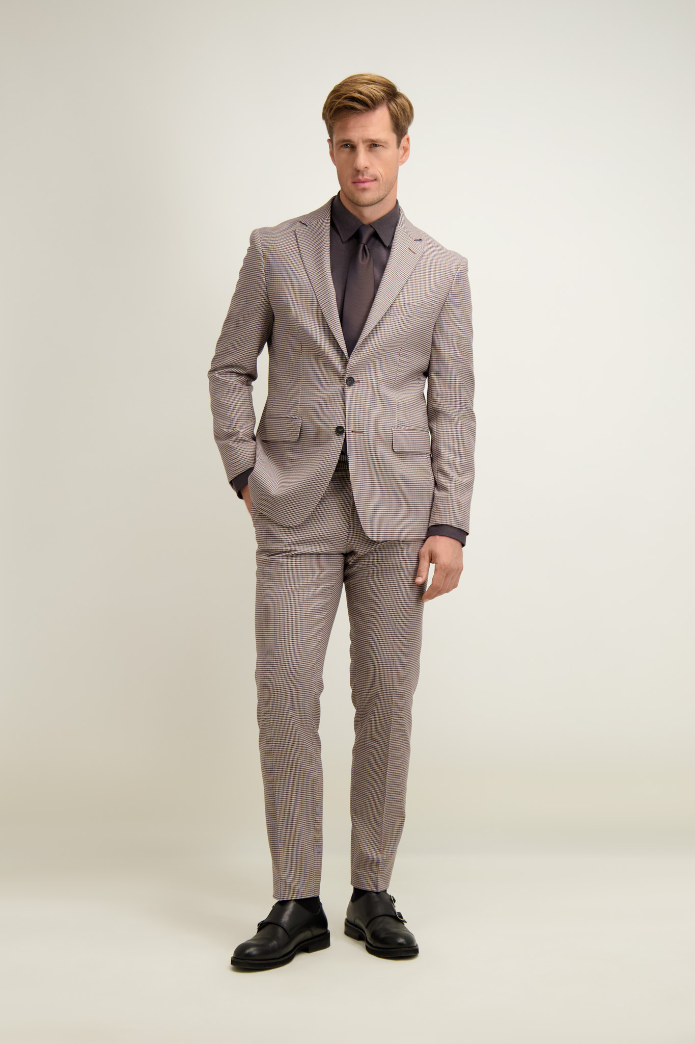 Brązowe spodnie męskie 66423