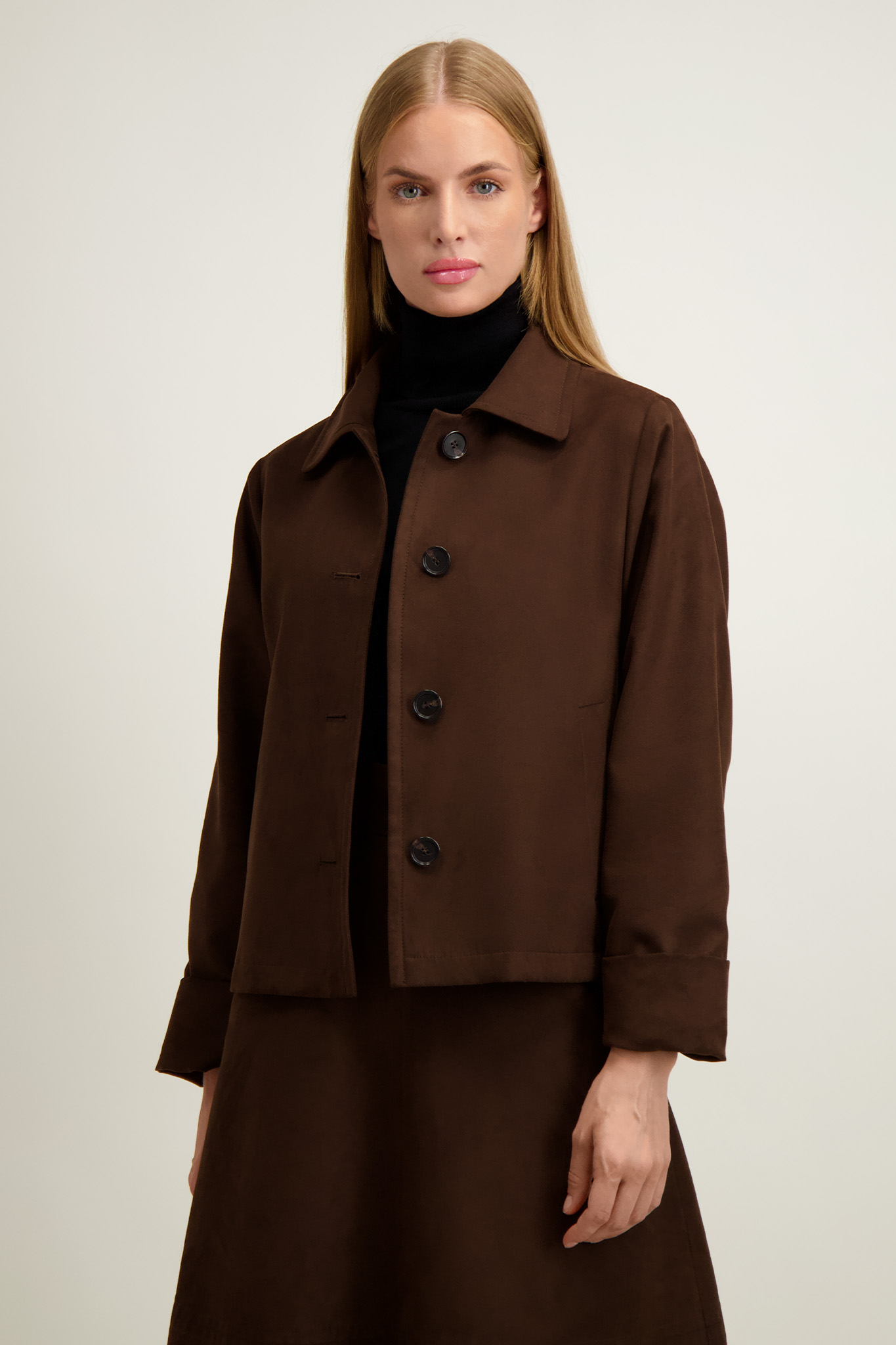 Brązowy żakiet damski 87396