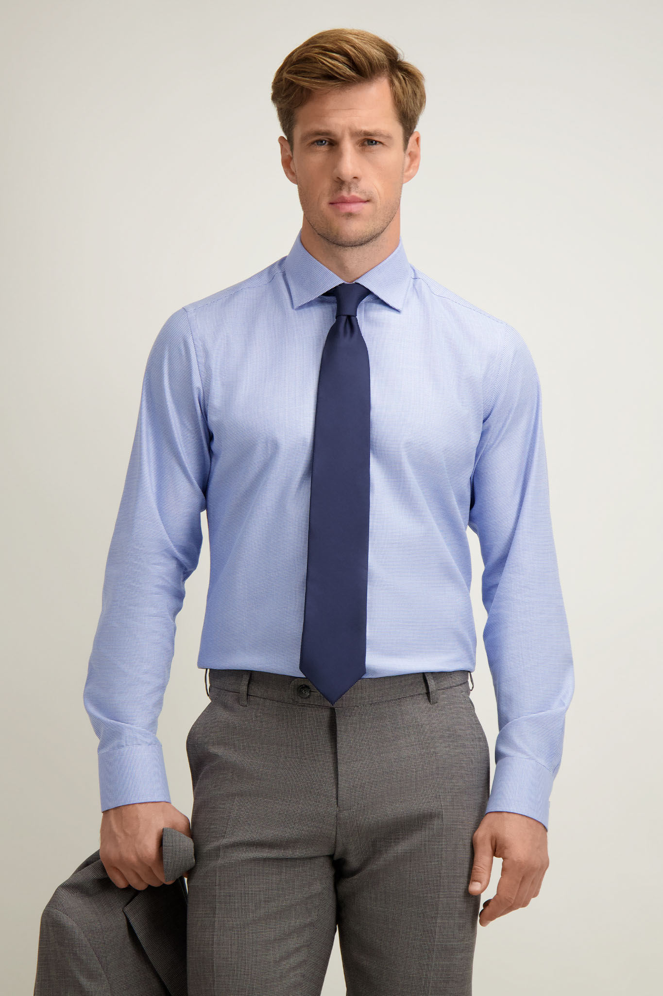 Niebieska bawełniana koszula męska 93646