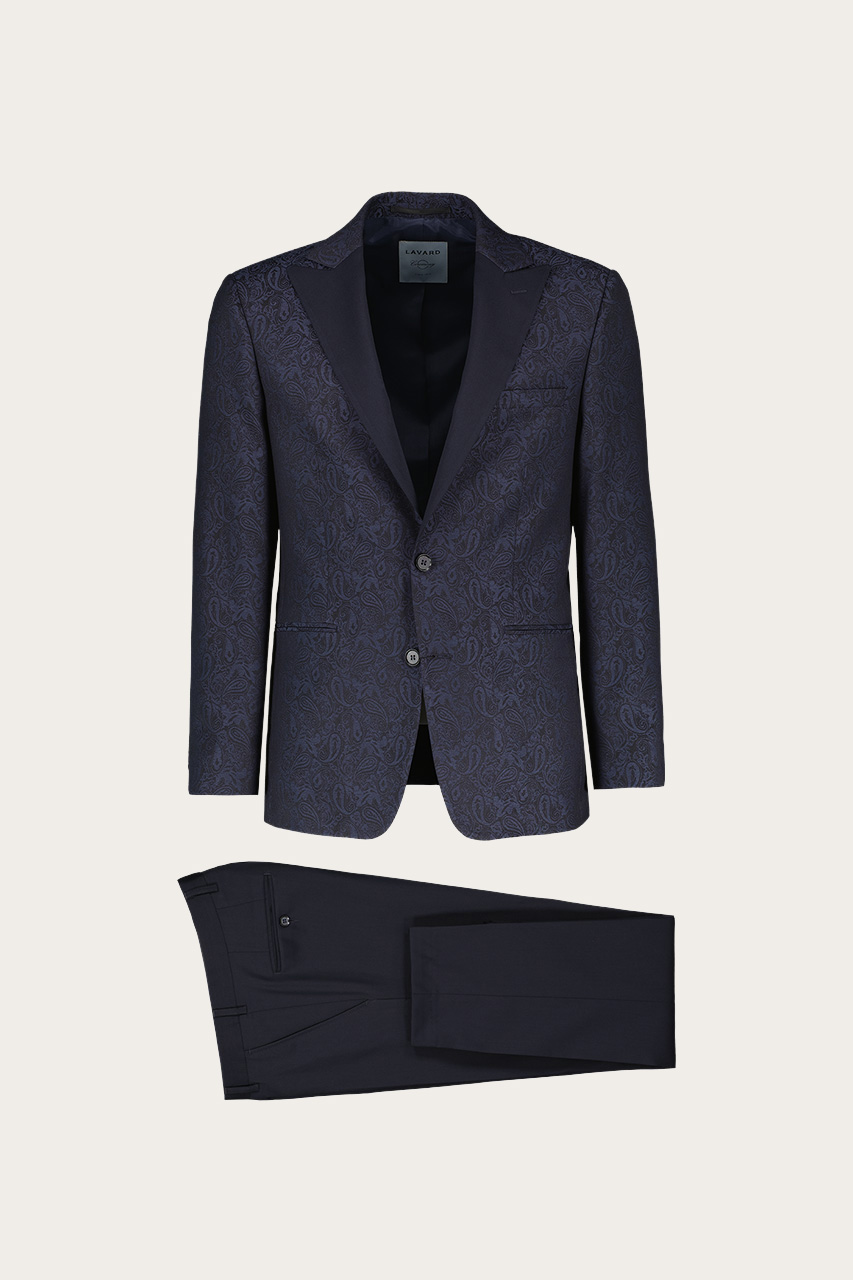 Granatowy garnitur męski 35355