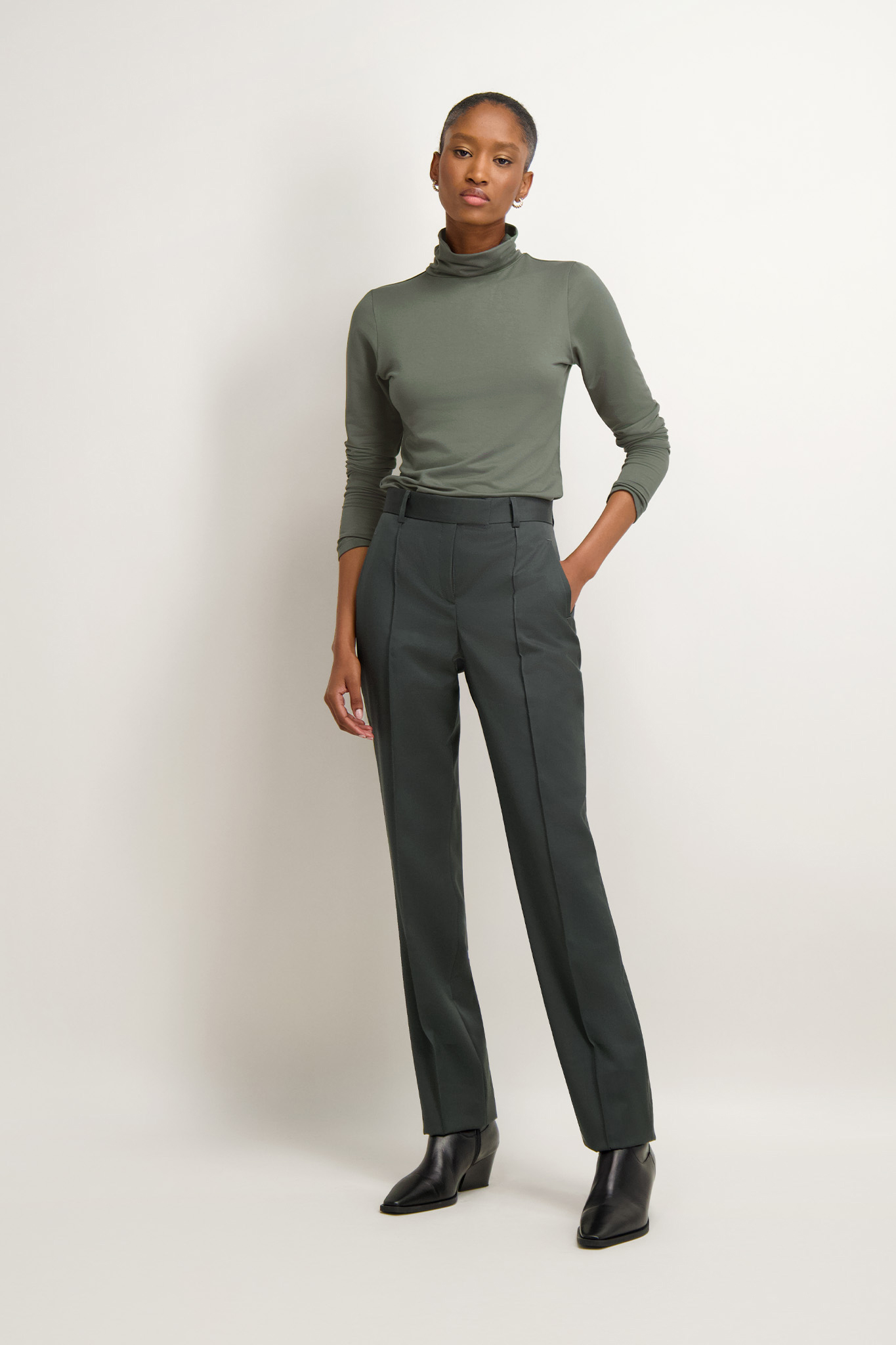 Zielony golf damski 86817