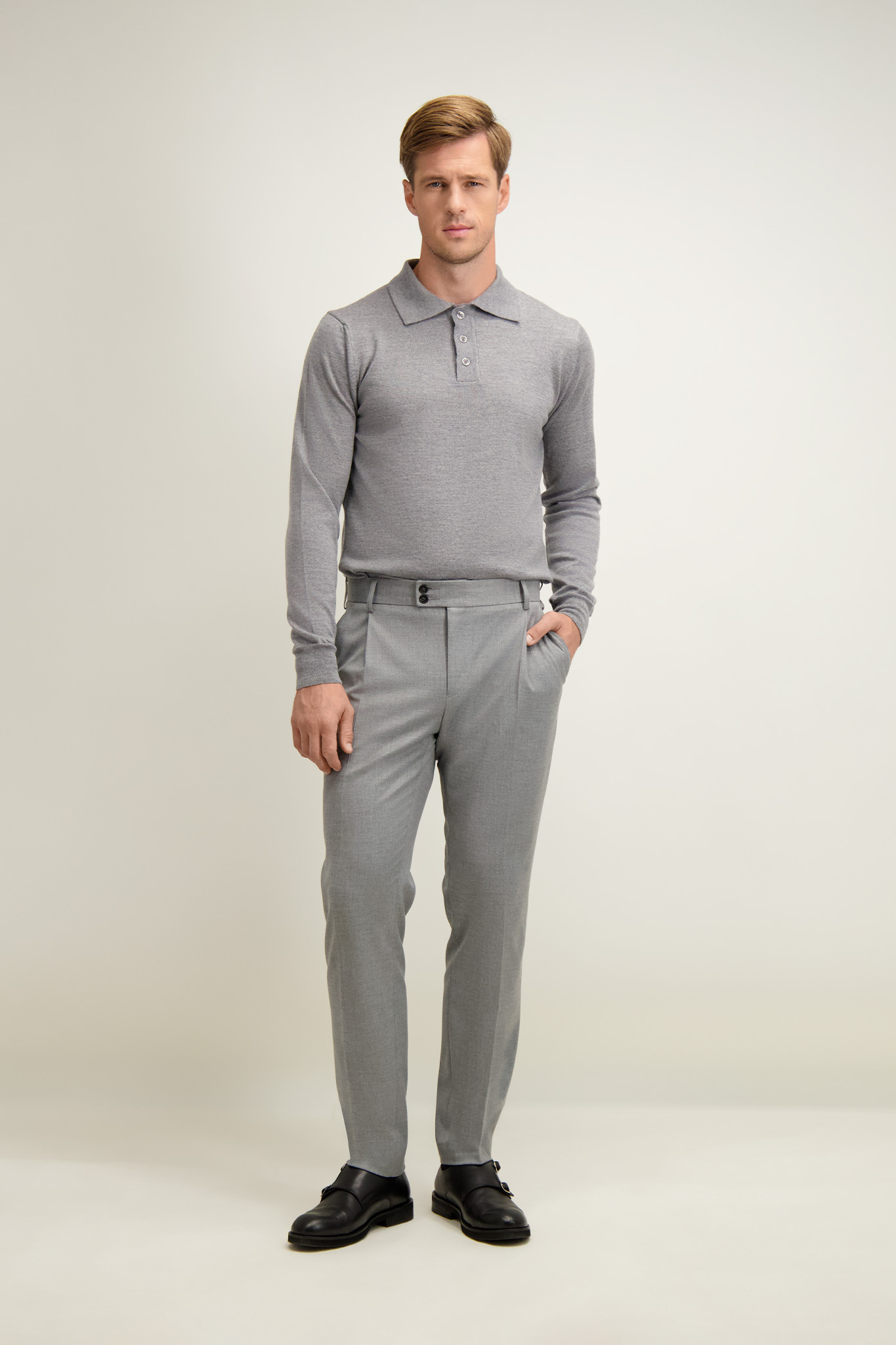 Szare spodnie męskie 66510